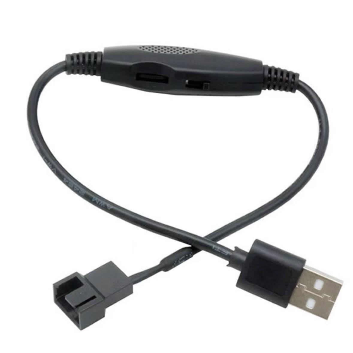 PC Heat Sink Fan USB 5V to DC 12V 3pin/4-pin Boost/Speed Control Regulator Cable