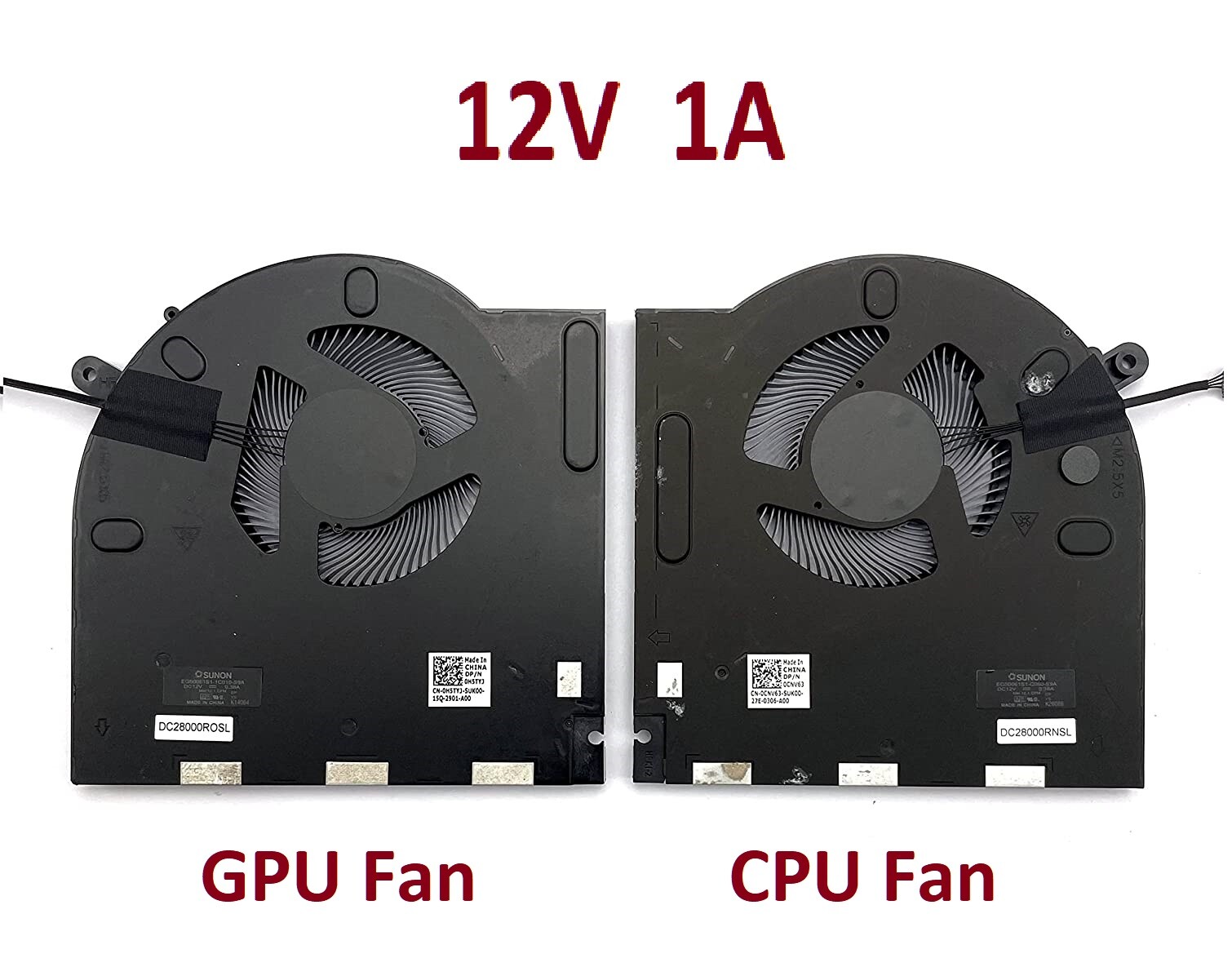 0H5TYJ 0CNV63 For DELL Alienware M17 R3 P87F P45E CPU & GPU COOLING FAN DC12V