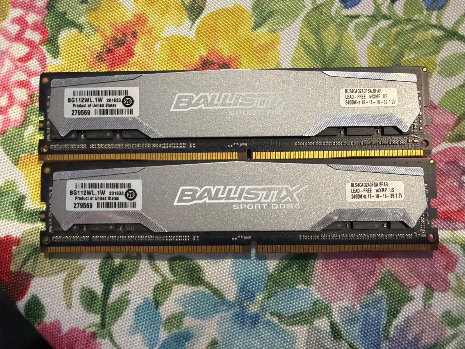Micron Ballistix Sport 8GB (2x4GB) DDR4 2400MHz RAM BLS4G4D240FSB.8FBD2