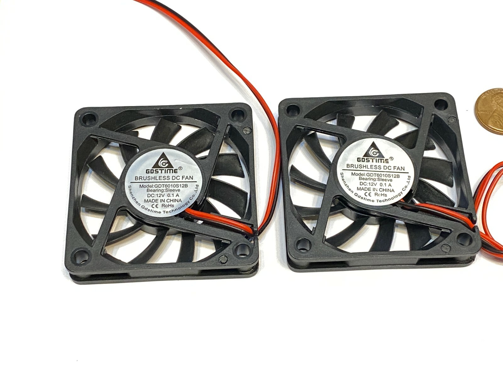 3 GDStime 12v Cooling Fan 6010 PC DC Computer Case CPU 6cm 60mm 10mm 2pin A11