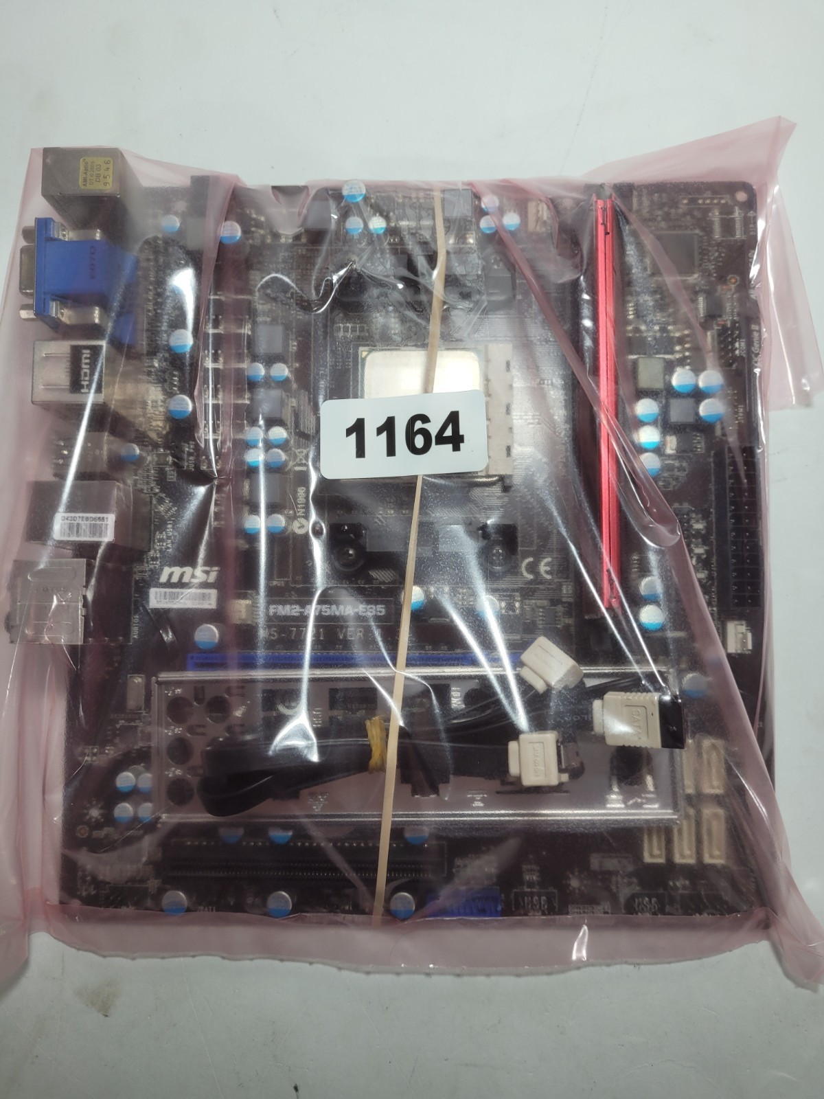MSI FM2-A75MA-E35 Motherboard AMD A4-5300, 4GB RAM, IO Shield #1164