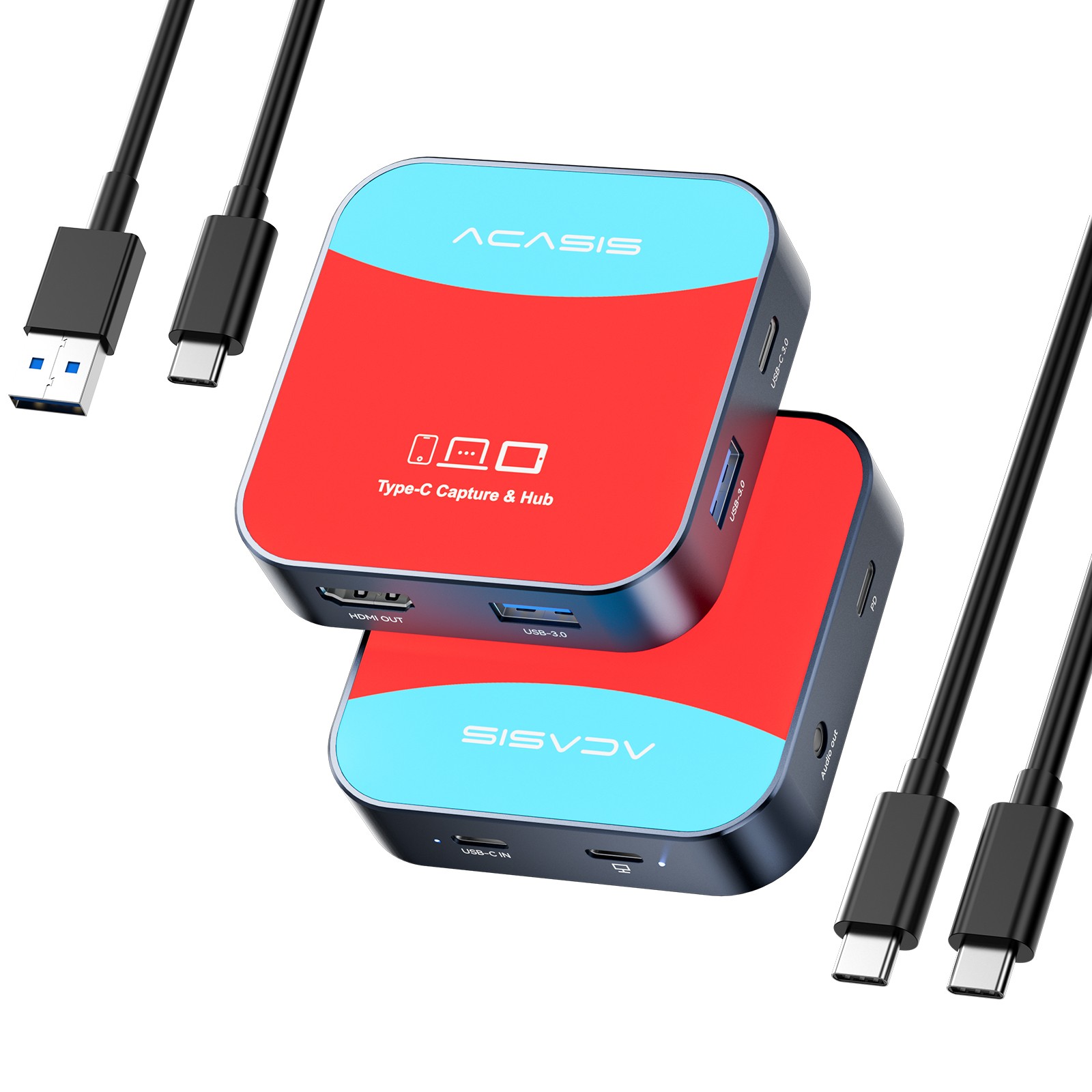 Acasis HDMI Video Capture Card 4K 30Hz Input & Loopout 1080P 60FPS for Streaming