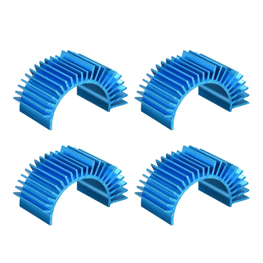 4 Pcs Aluminum Electric Engine Motor Heatsink Fins Cooling Blue For RC 540 550