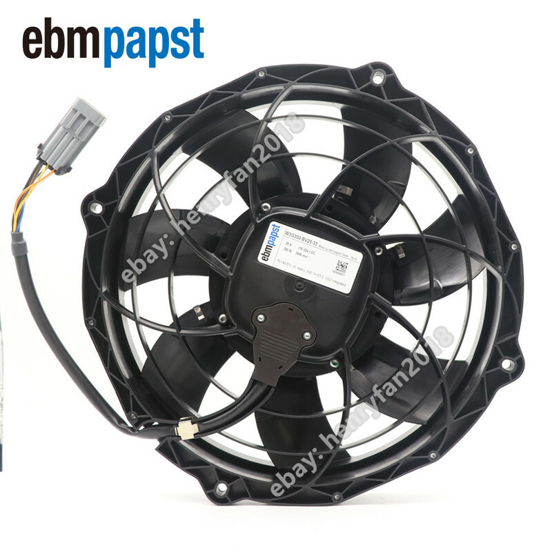 W3G300-BV25-33 Axial Fan 26VDC φ300mm For Bus Water Tank Condenser Fan