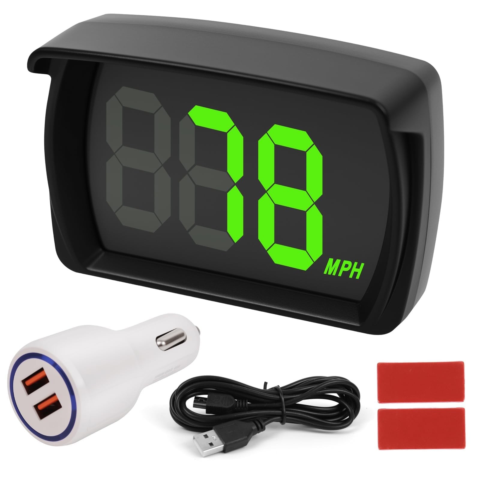 GPS Digital Speedometer for Car Universal HUD Speed Meter with LED Large MPH