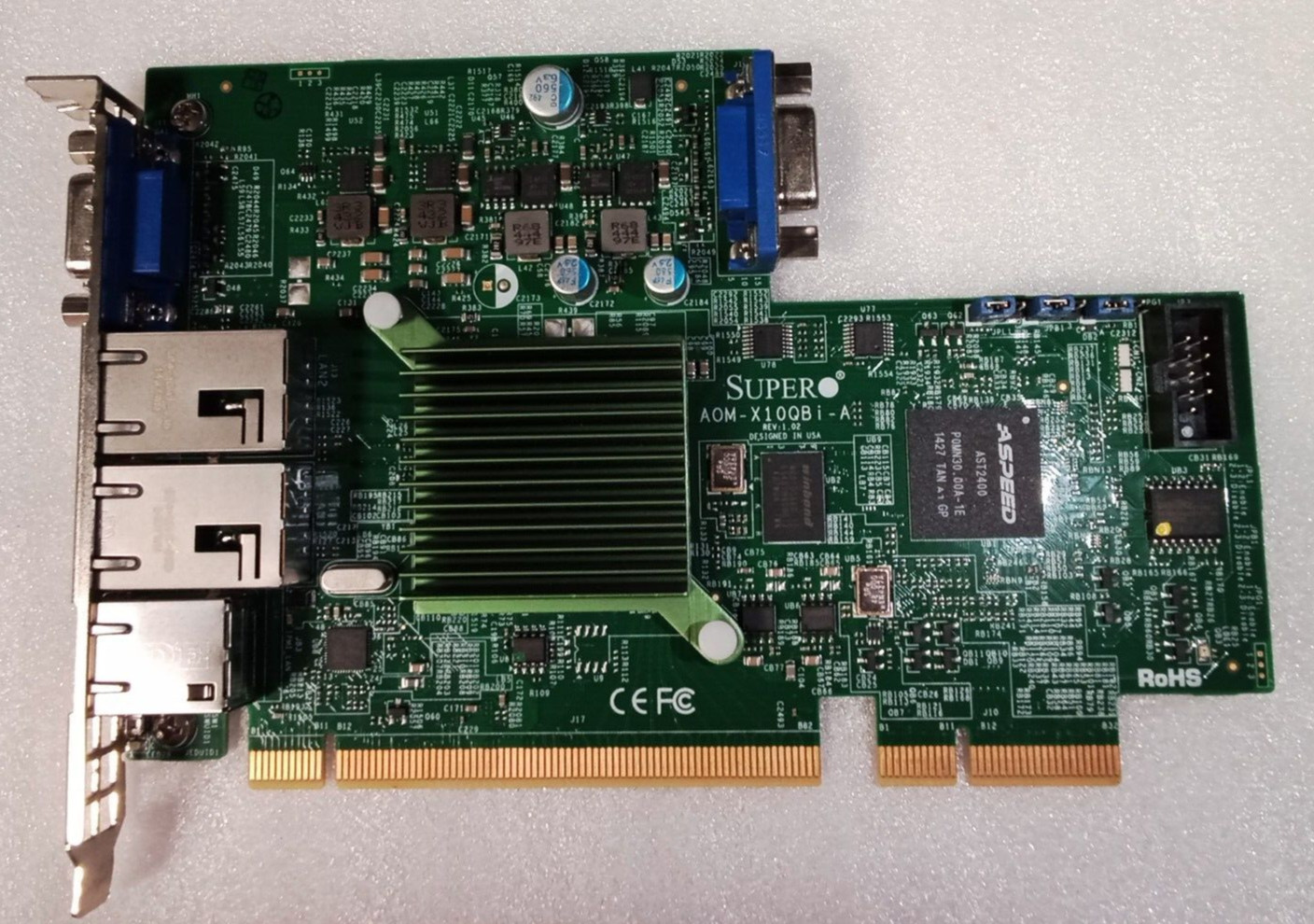AOM-X10QBI-A SUPERMICRO ADD-ON MODULE IPMI VGA DUAL 10GBASE-T PORTS X540 NIC