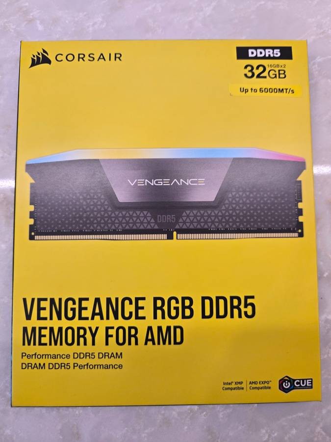 Corsair Vengeance RGB 32GB (2x16GB) DDR5-6000 DIMM 288-Pin RAM Kit