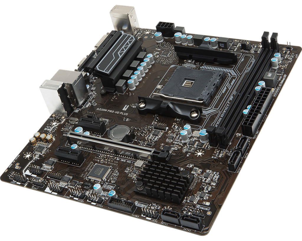 For MSI A320M Pro-VD PlUS DDR4 Motherboard Supports AM4 R3 R5 R7 32G DDR4 Tested