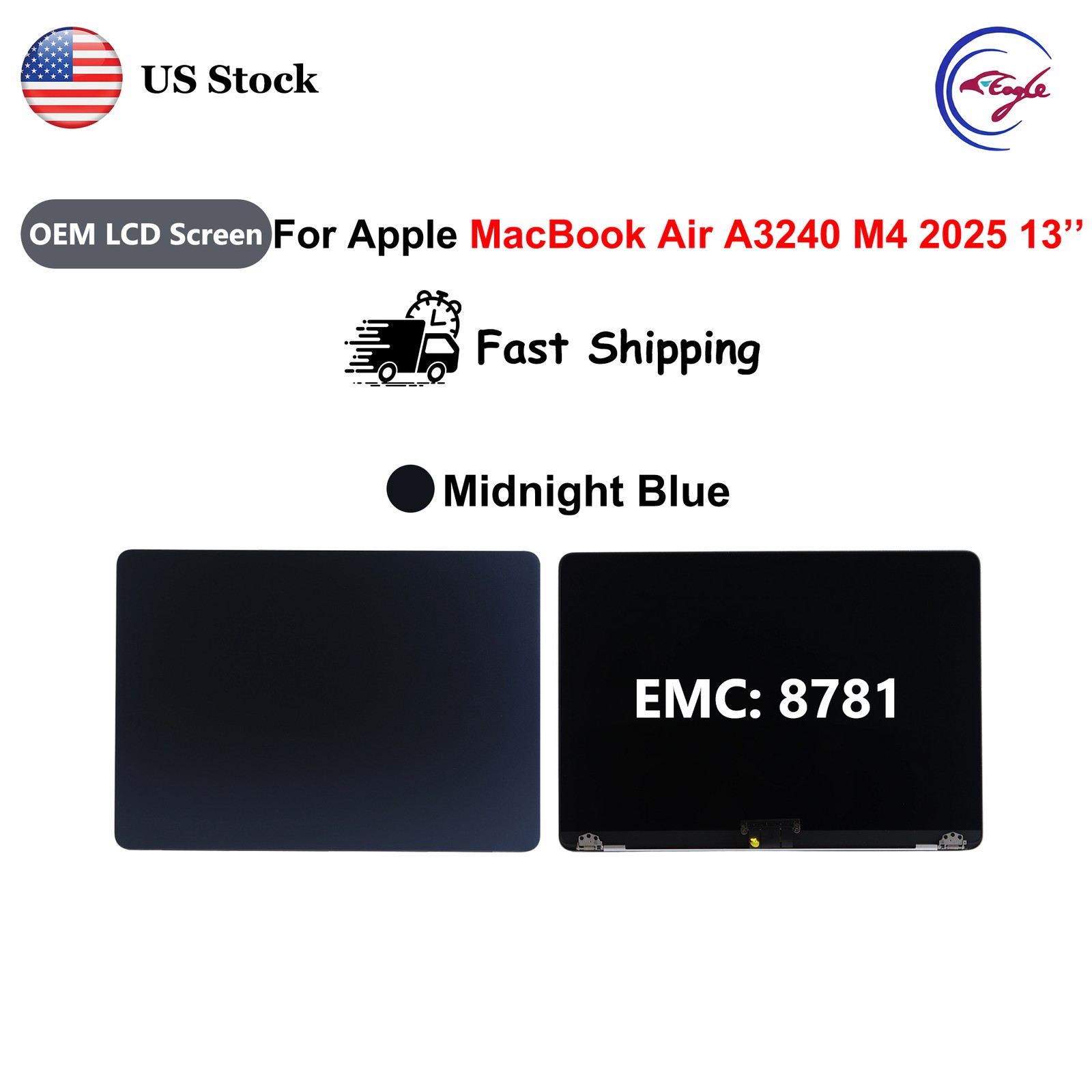 LCD Display Screen Digitizer For Apple MacBook Air A3240 M4 13» Midnight Blue