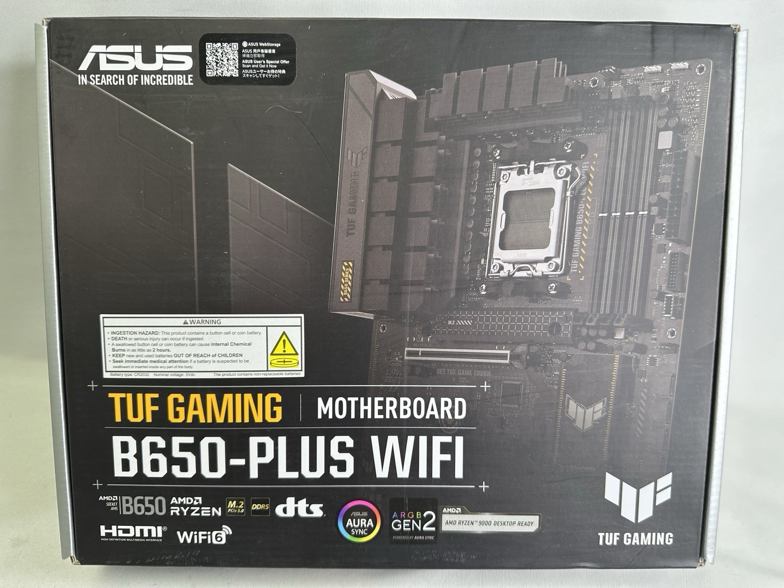 ASUS TUF Gaming B650-PLUS Wi-Fi Socket AM5 AMD ATX Gaming Motherboard – Sealed