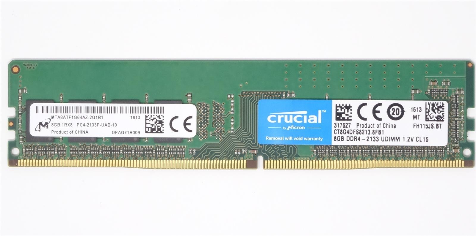 Crucial 8GB (1x 8GB) CT8G4DFS8213 8FB1 DDR4 2133MHz PC4-17000U RAM (#1739)