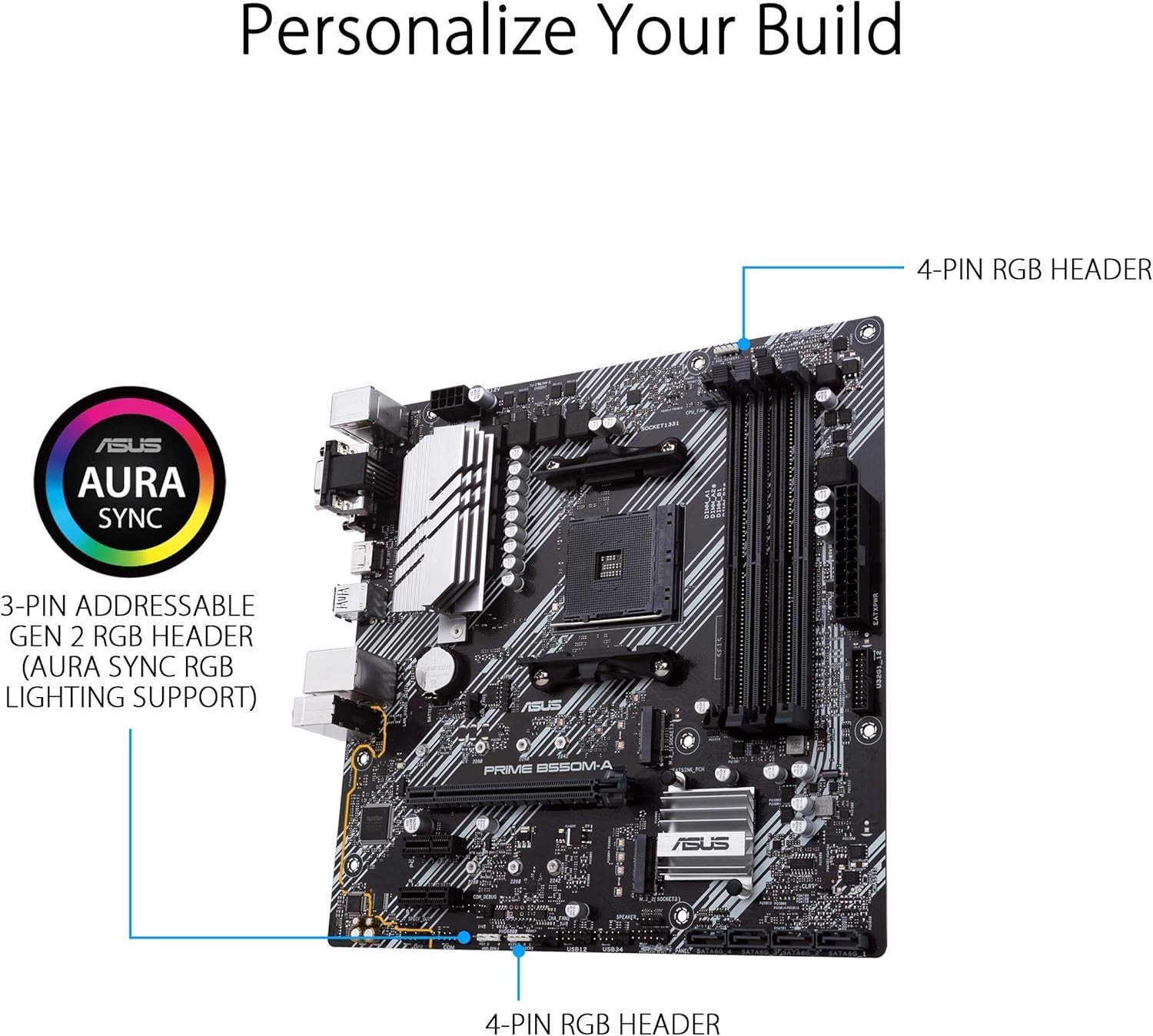 Prime B550M-A WiFi II Micro ATX Motherboard: PCIe 4.0, WiFi 6, RGB Header
