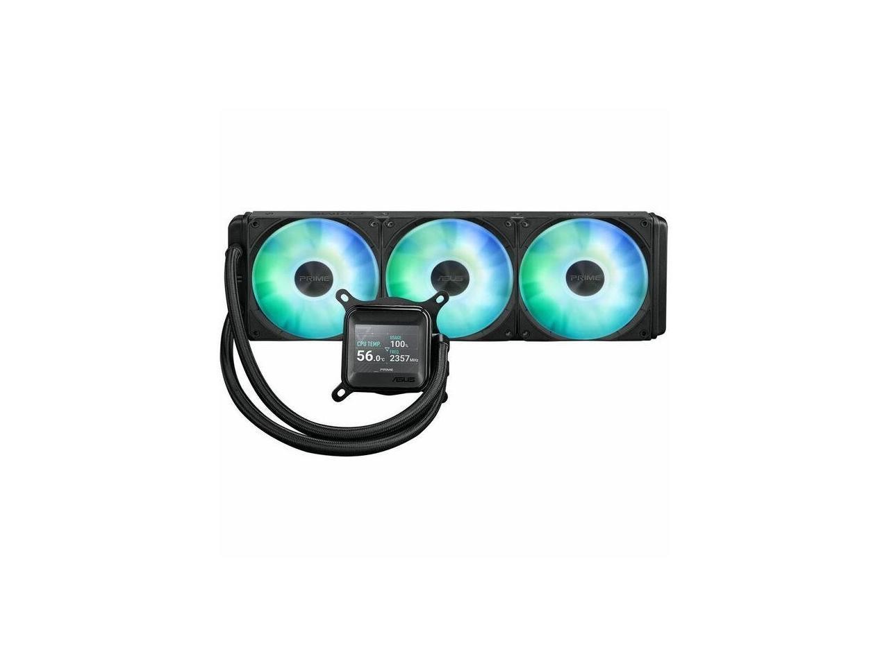 Asus PRIME LC 360 ARGB LCD Cooling Fan/Radiator/Water Block/Pump – 3 x Fan(s) –