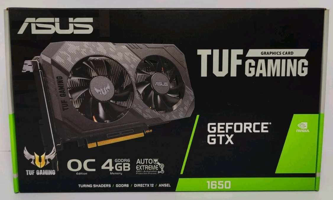 NEW ASUS TUF Gaming NVIDIA GeForce GTX 1650 4GB OC Edition GDDR6 Graphics Card