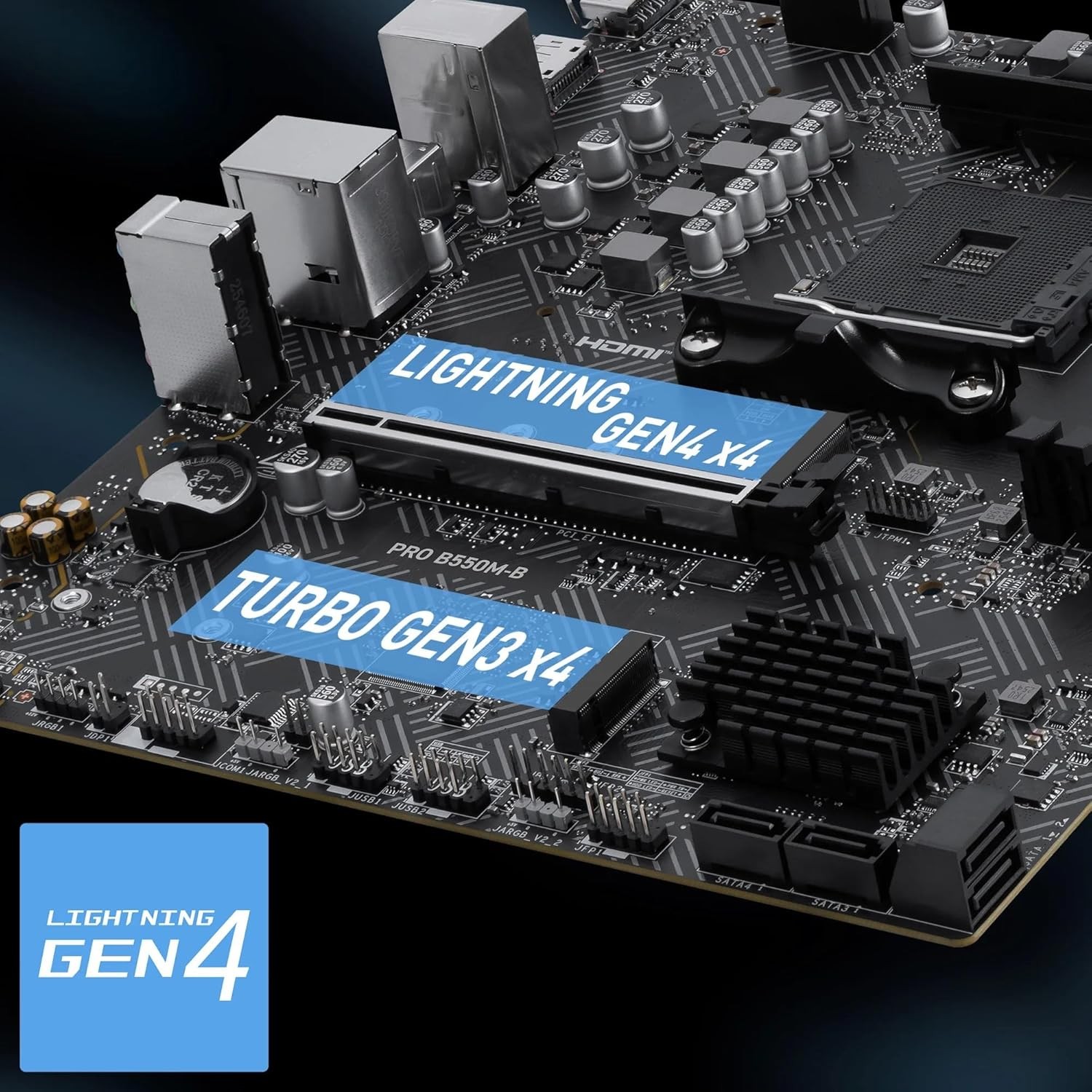 MSI PRO B550M-B Motherboard, mATX – Supports AMD Ryzen 5000/5000 G-Series, 4000