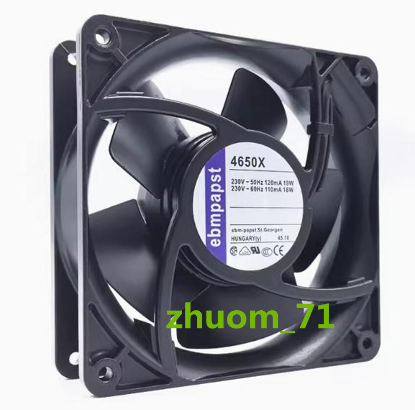 1PC embpapst 4650X 12038 230V 19/18W temperature resistant all metal cooling fan