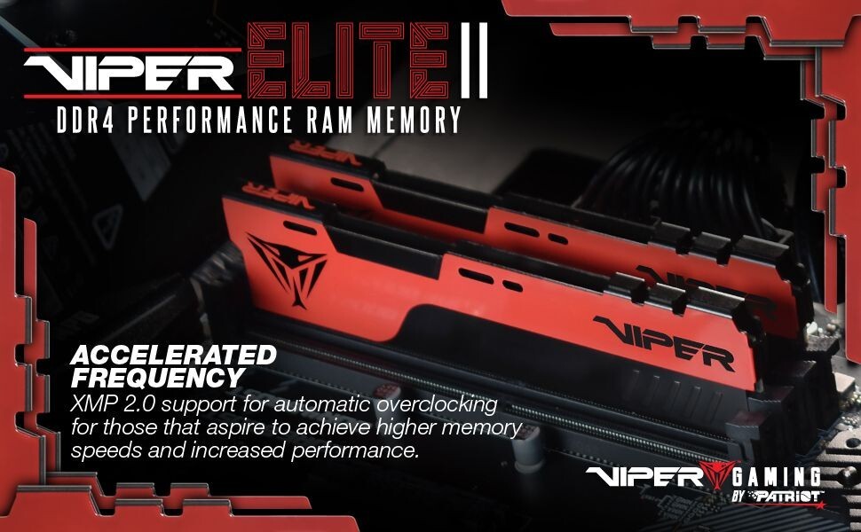 Patriot Viper Elite II 16GB 32GB 64GB DDR4 2666 3200 3600 4000 UDIMM PC Memory