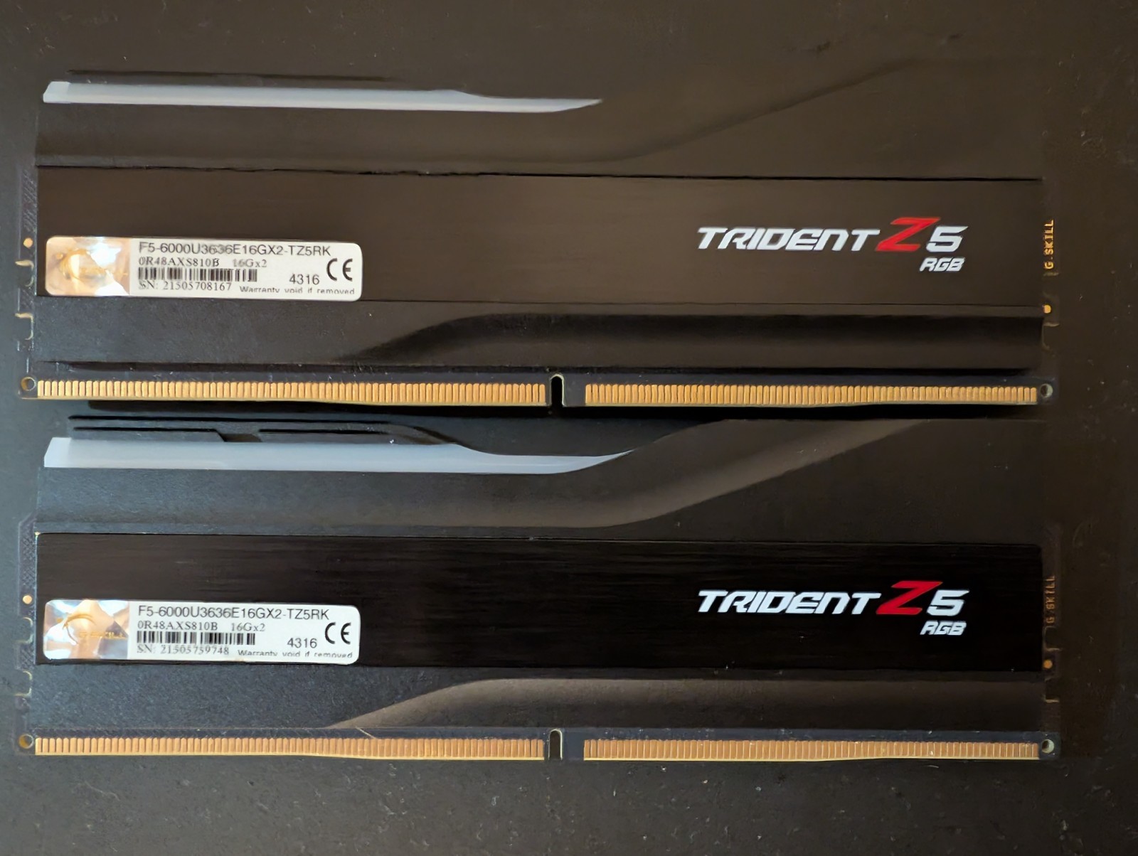 G.SKILL Trident Z5 RGB DDR5-6000 32GB (2x16GB) Intel XMP 3.0 Desktop DDR5 RAM