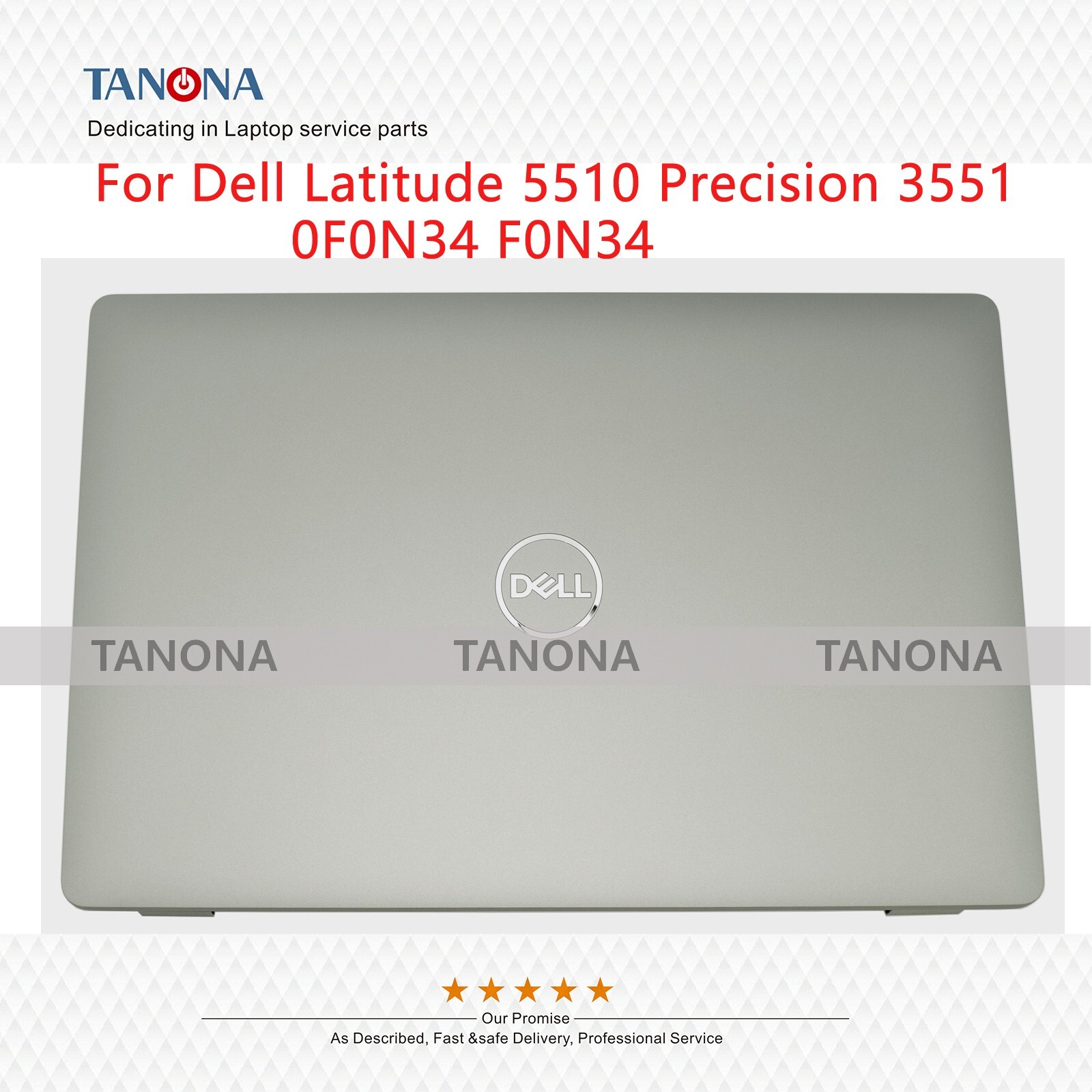 New 0F0N34 F0N34 For Dell Latitude 5510 E5510 Precision 3551 M3551 Back Cover