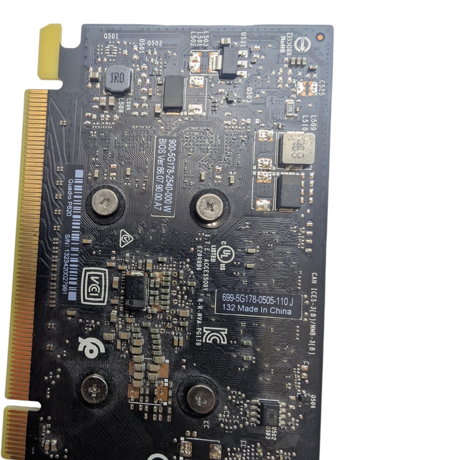 NVIDIA Quadro P620 2GB GDDR5 PCIe H/P Graphics Card P/N: 900-5G178-2540-000
