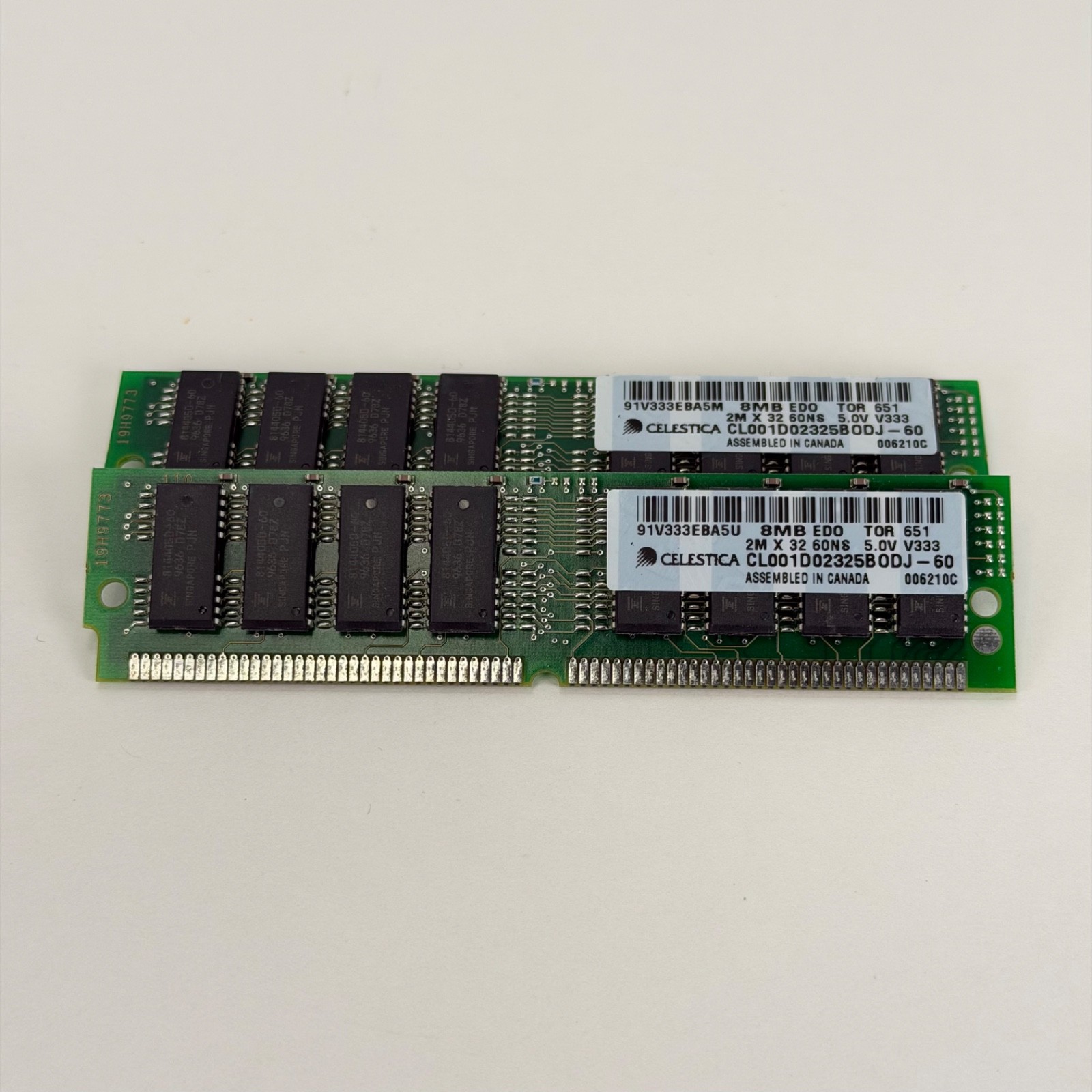 2x 8MB 72-Pin EDO SIMM RAM Memory Modules Celestica Vintage Untested Pair