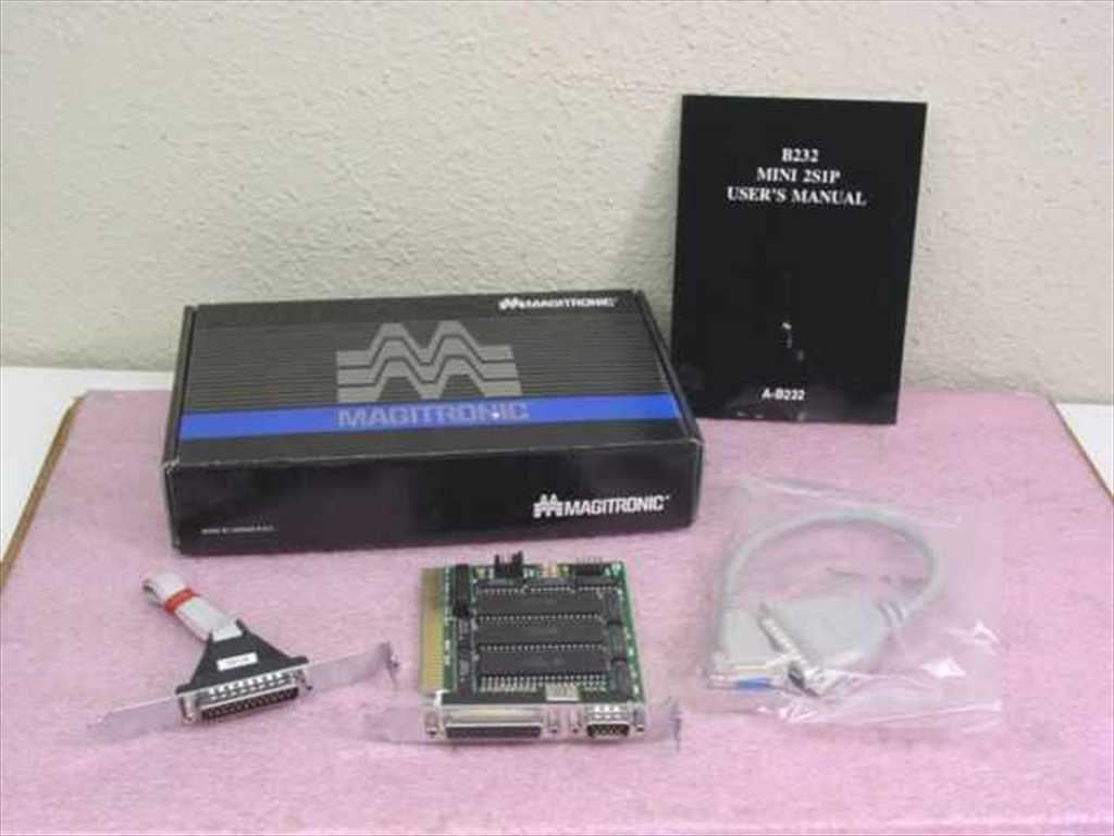 Magitronic A-B232 Mini 2S1P 8-Bit ISA I/O Card 2 Serial and 1 Parallel Ports New