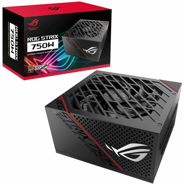 ASUS ROG Strix 750W Fully Modular 80 Plus Gold ATX Gaming Power Supply Unit New