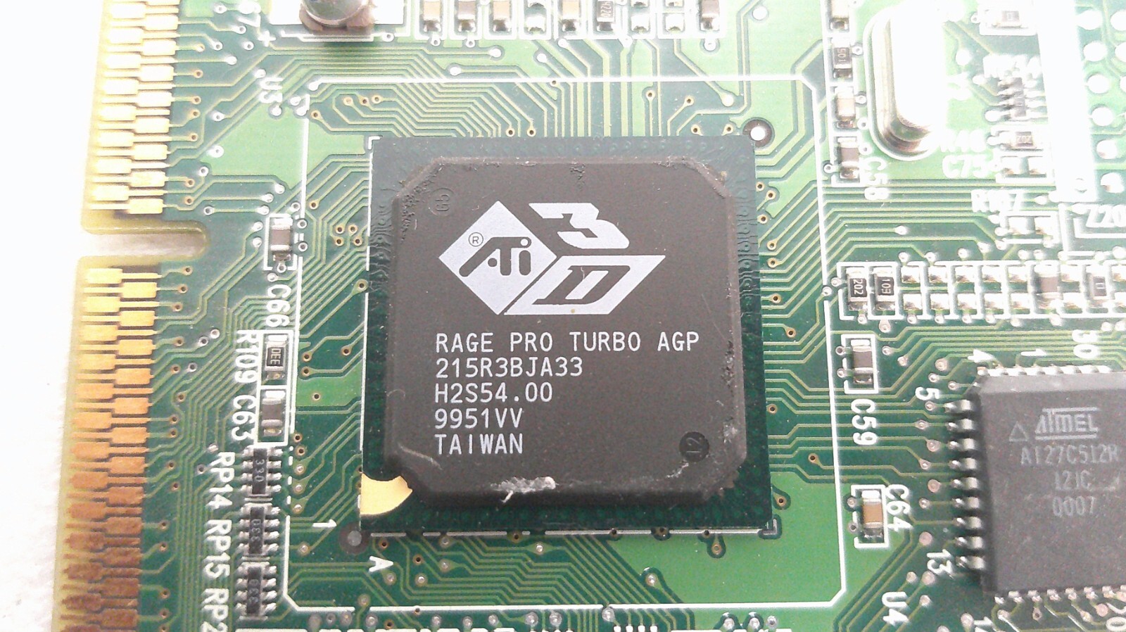 Lot of 2: ATI Rage Pro Turbo AGP VGA Video Card (109-49800-11, 0125-21000)