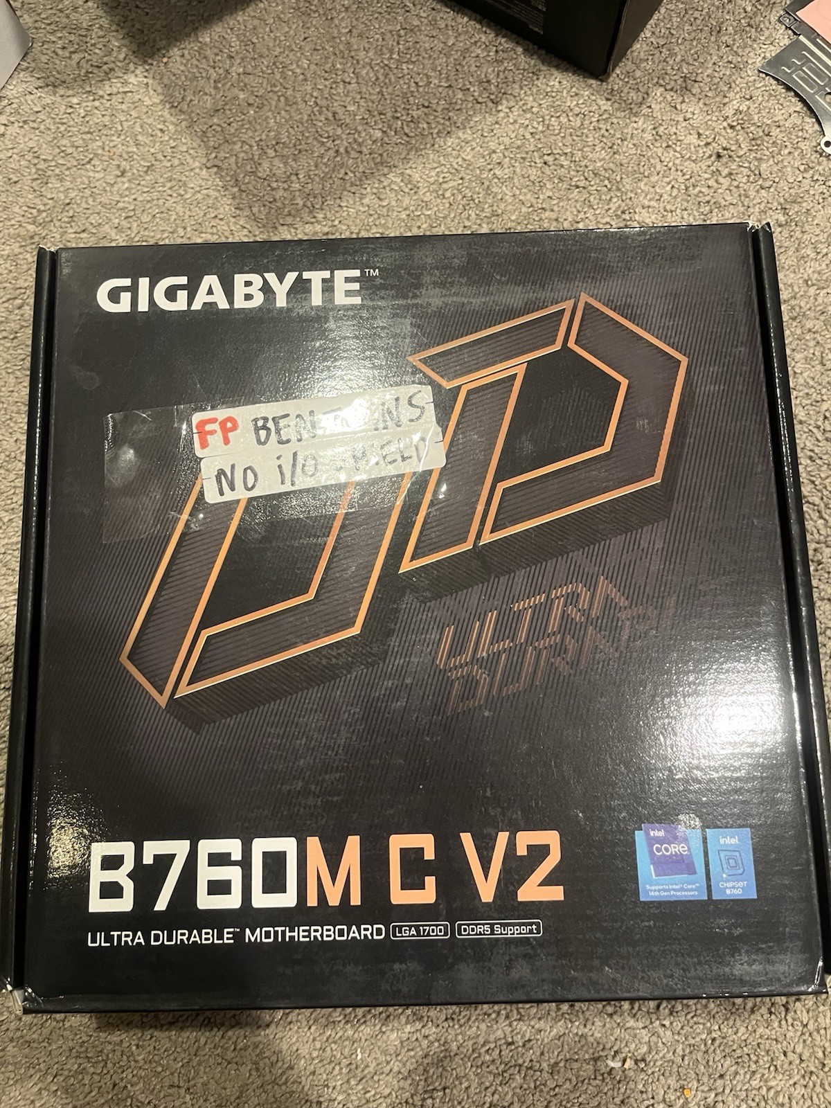 GIGABYTE B760M C V2, LGA 1700, Intel, MicroATX, DDR5, On-Board Audio Motherboard