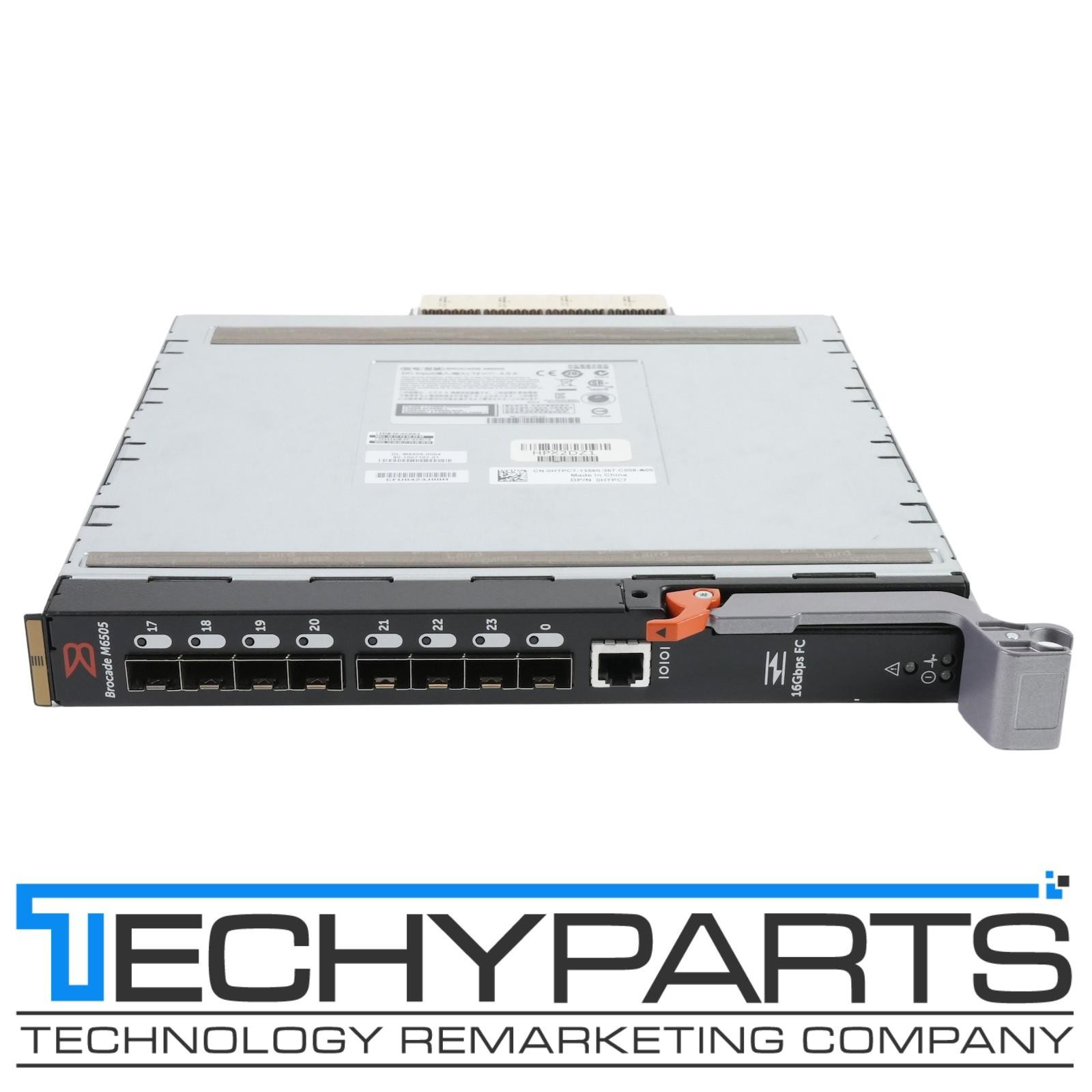Dell HTPC7 PowerConnect Brocade M6505 12/24 16Gb FC Blade Switch Module