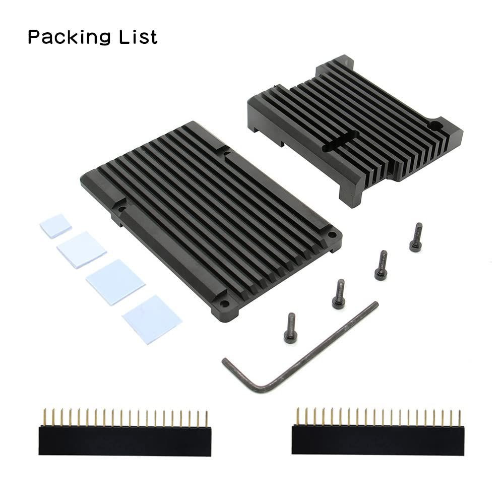 Aluminum Alloy Armor Passive Cooling Case for Raspberry Pi 3B+/3B (Black)