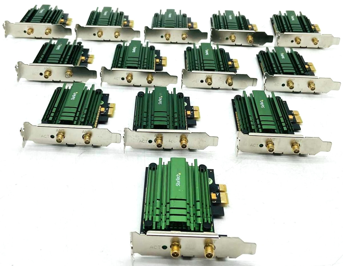 13X STARTECH PEX867WAC22 DUAL BAND PCIe WIRELESS NETWORK ADAPTERS W/ ANTENNAS