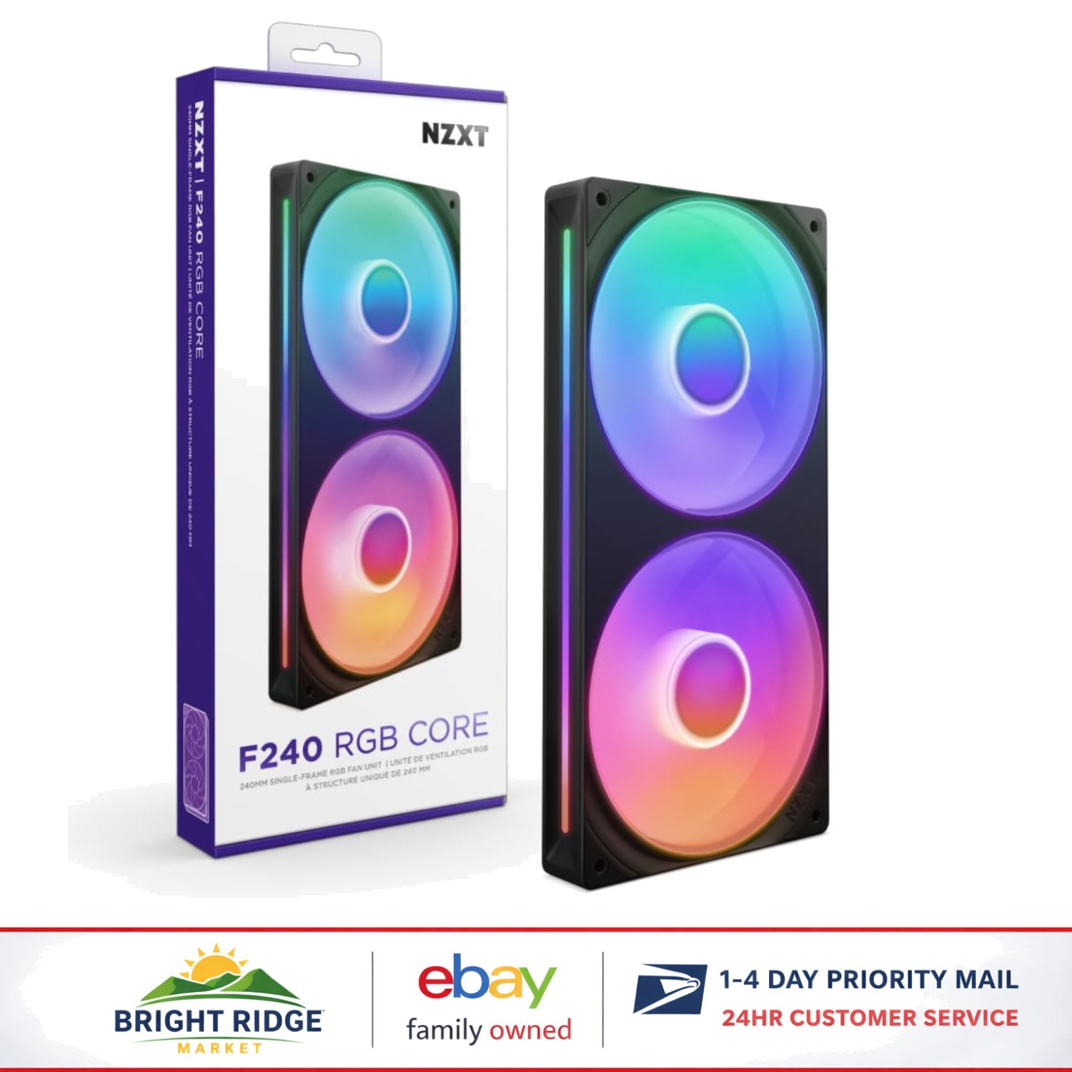 240mm RGB Fan with Dual 120mm Blades for Optimal Airflow & Quiet Performance