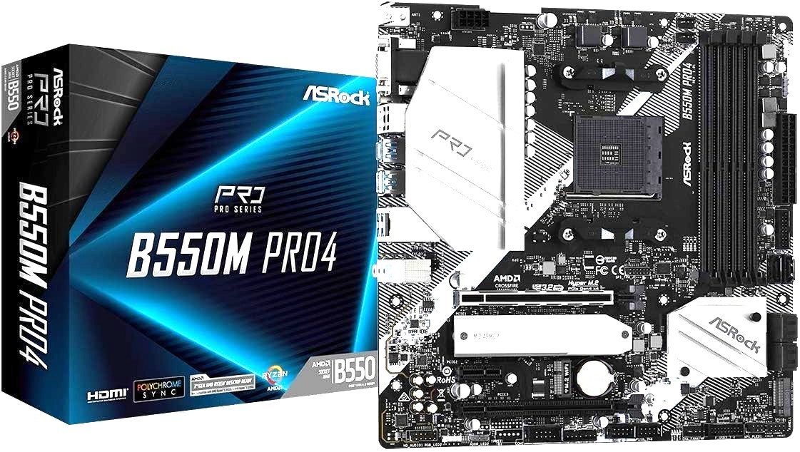 ASRock B550 Pro4 AMD ATX Motherboard Desktop PC Component NEW From Japan