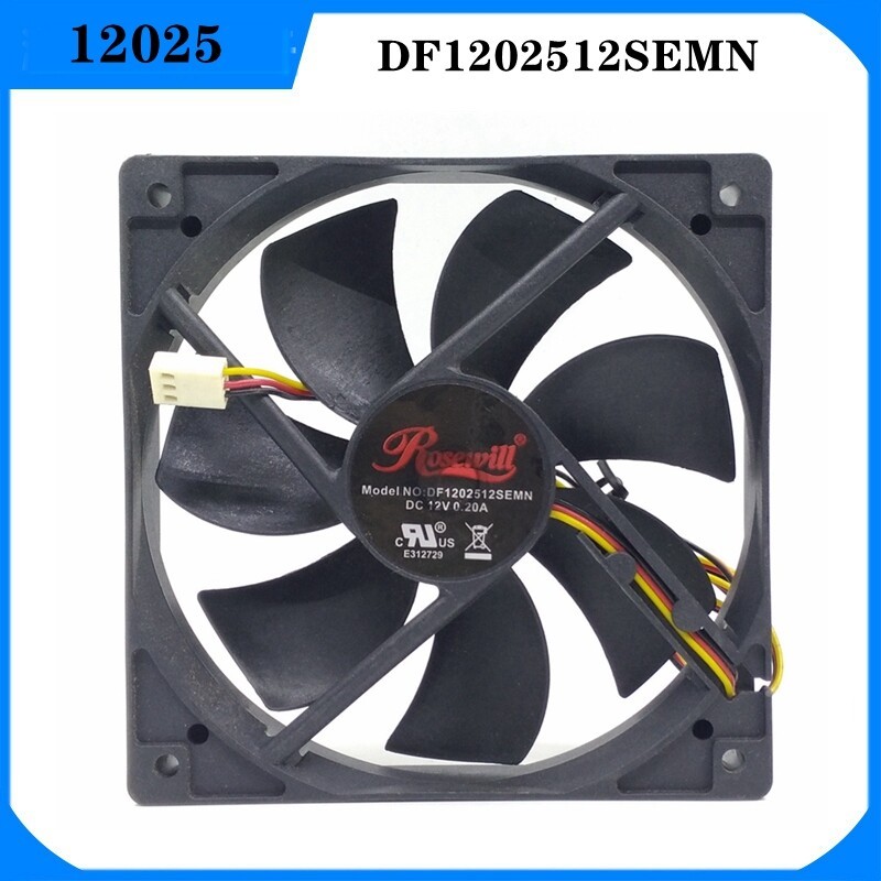 DF1202512SEMN 12V 0.20A 12025 12CM Chassis Power Cooling Fan 3-wire Speed