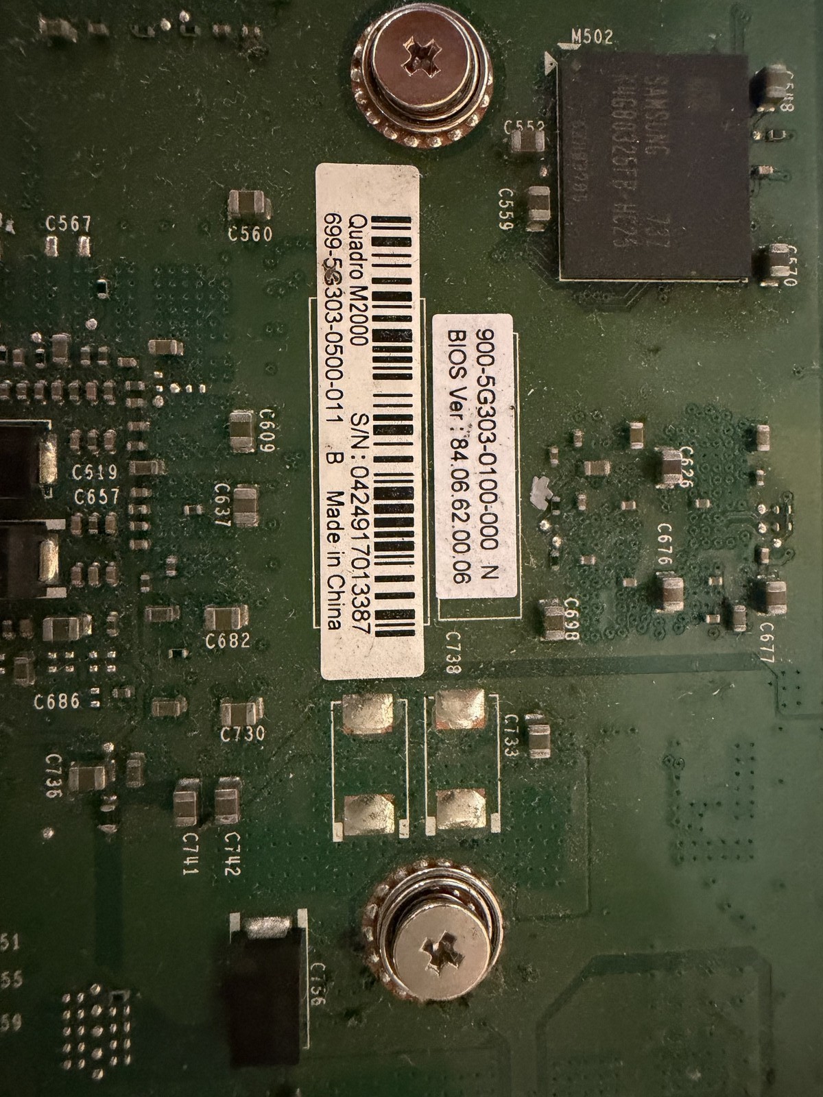 NVIDIA Quadro M2000 Professional Graphics Card 4GB GDDR5 Used – Good