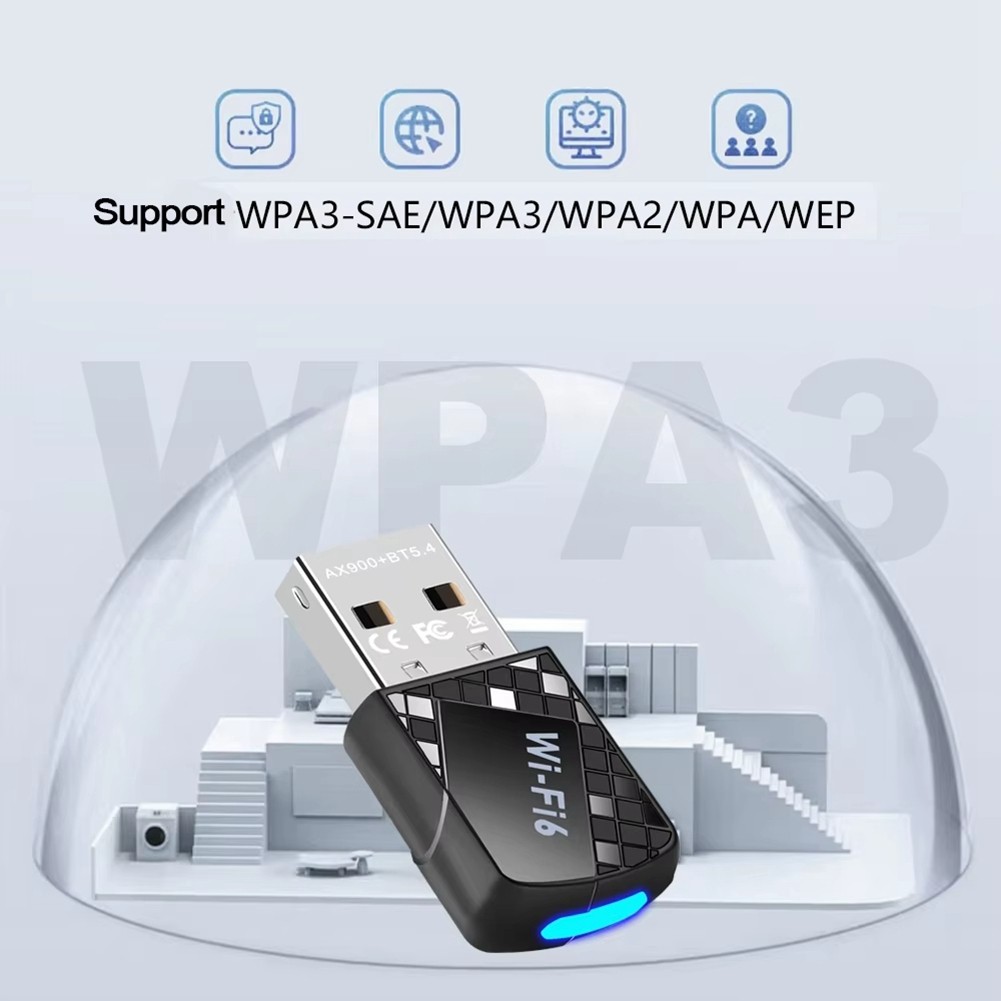 AX900 USB WiFi 6 Bluetooth 5.4 Adapter 2 in 1 Dongle Dual Band 2.4G 5GHz 7102