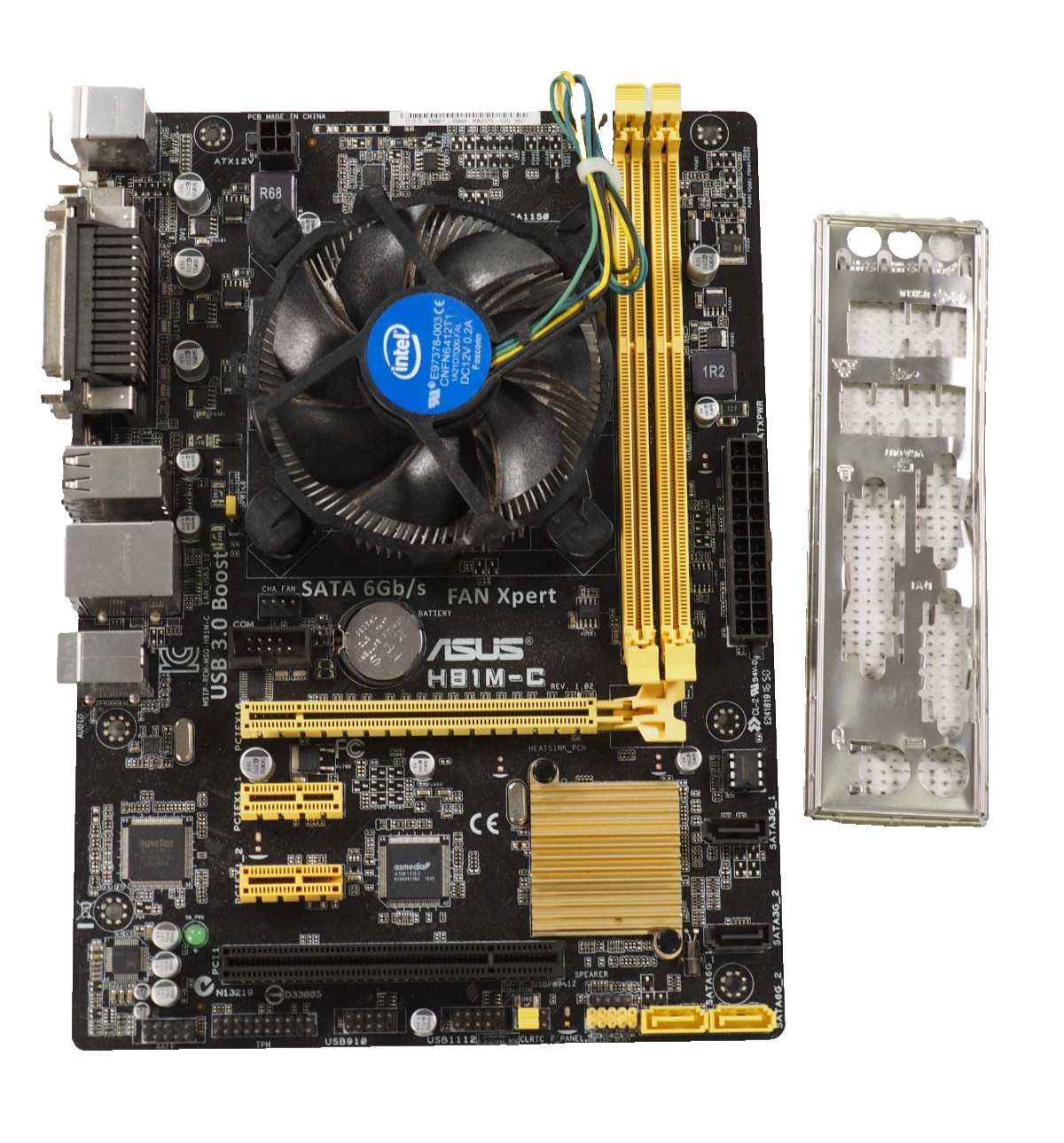 ASUS H81M-C LGA1150 Socket DDR3 DVI VGA Motherboard w/ I/O Shield (No CPU)