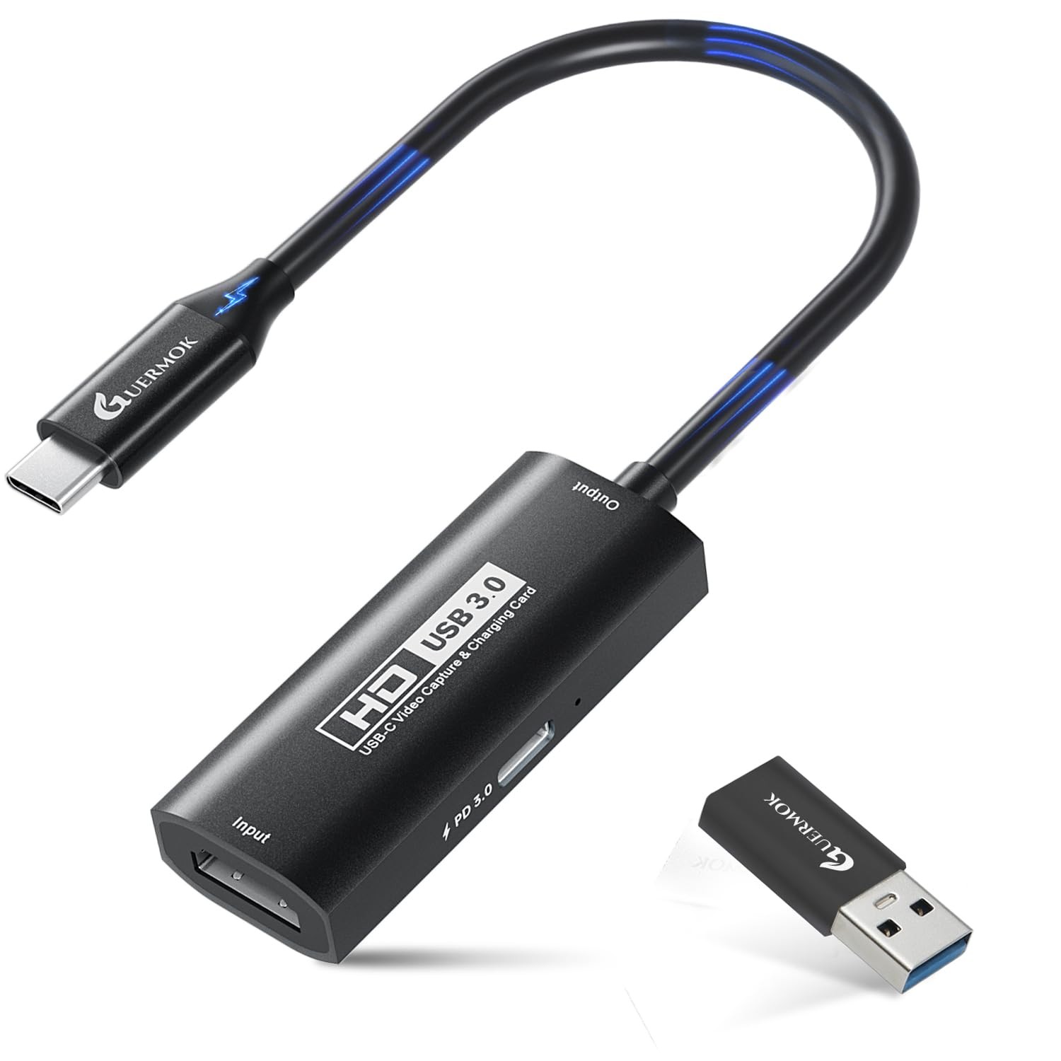 4K USB3.0 Video Capture Card with PD 100W, 2K@30FPS or 1080P@60FPS HDMI to US…