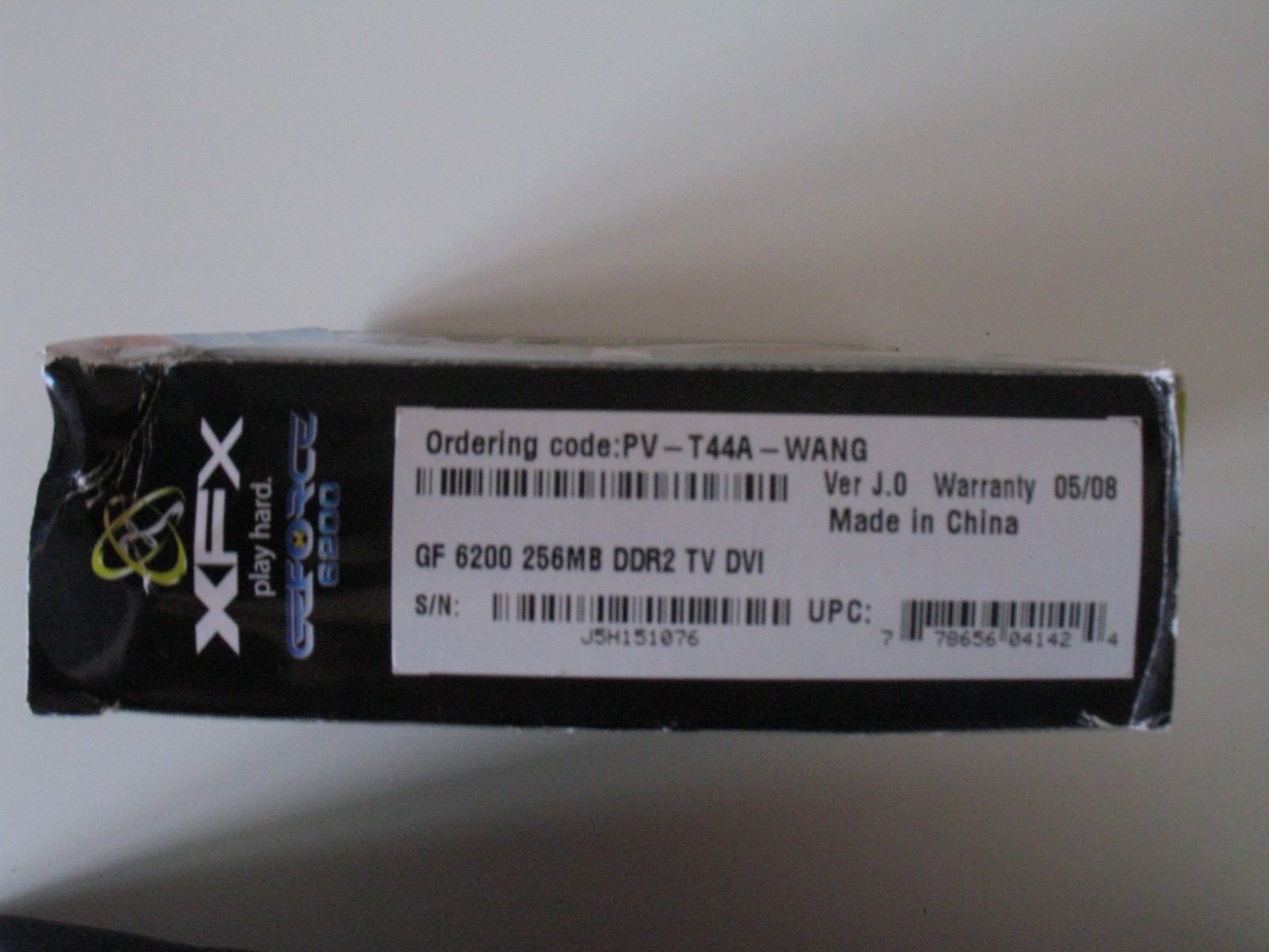 XFX GeForce 6200 256MB DDR2 AGP8X PV-T44A-WANG (CIB, NO CARD) – BOX ONLY