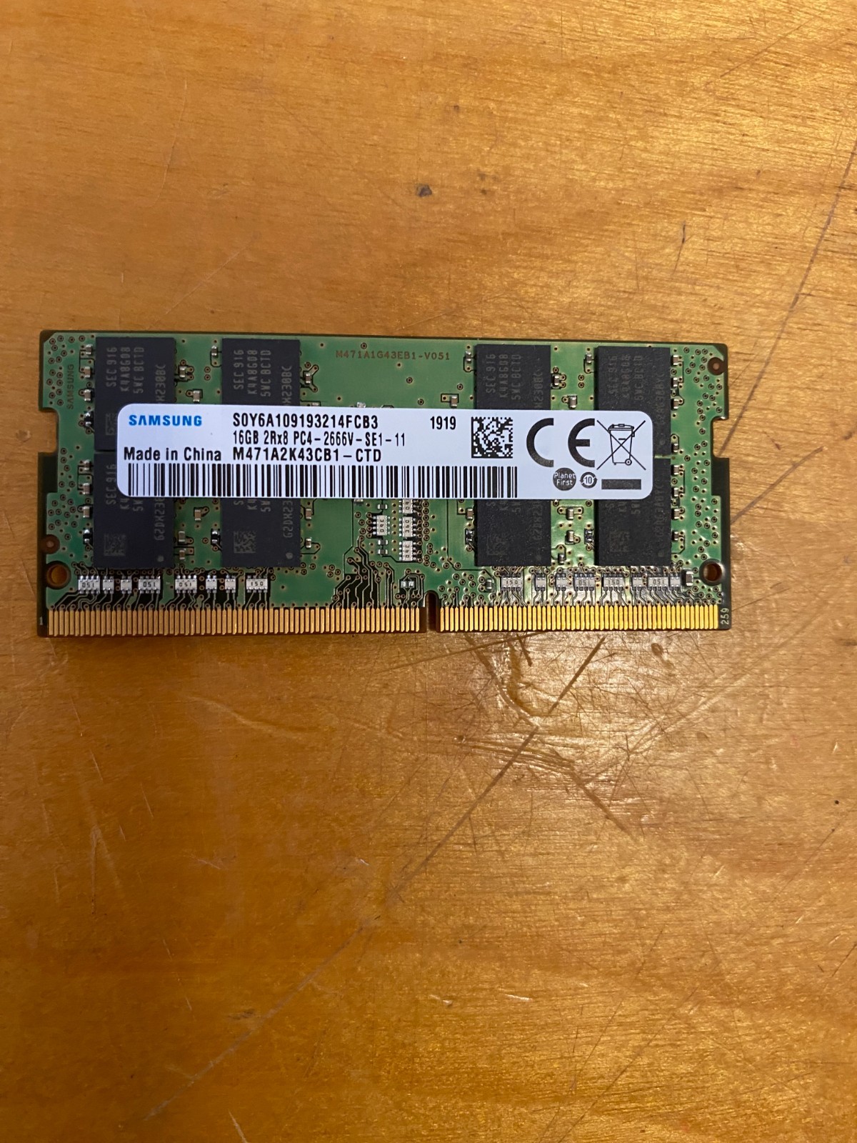 samsung M471A2K43CB1-CTD 16GB DDR4-2666MHZ memory/warranty