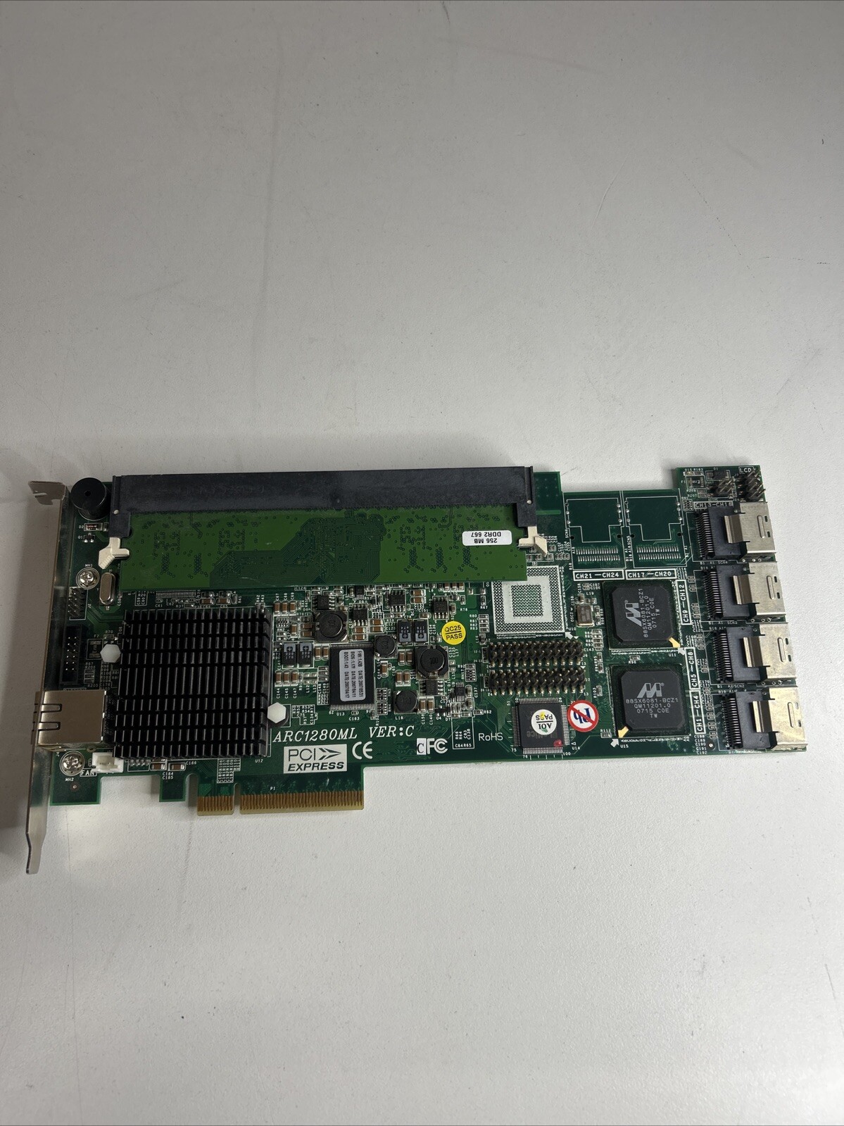 Areca ARC-1280ML 16 Port 256 MB DDR2 RAID PCIe Adapter Card 71-1261D1-ML0C