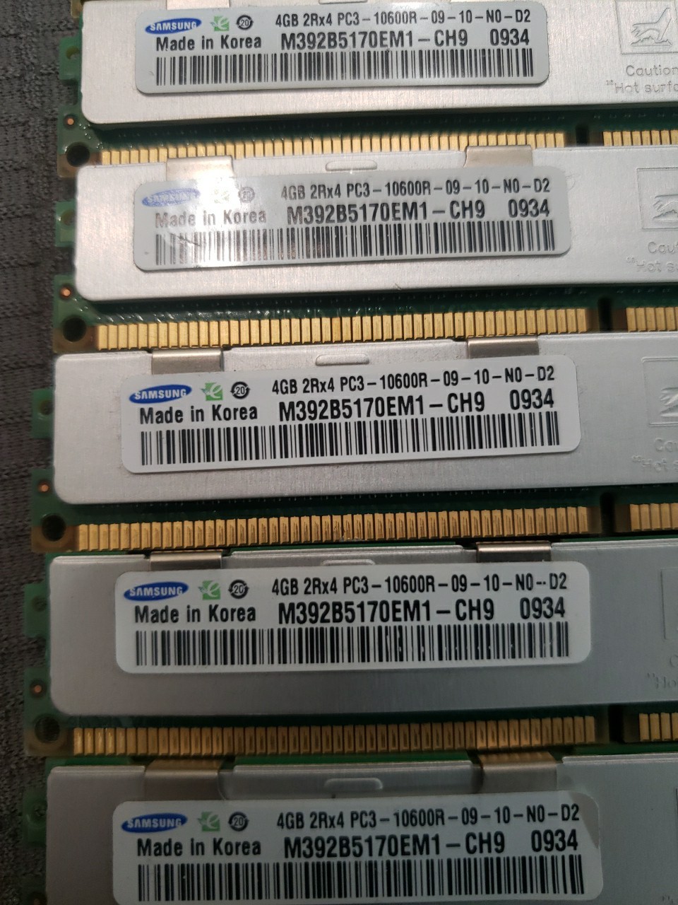 7-Samsung M392B5170EM1-CH9 IBM 4GB DDR3 Server Memory RAM Pc3-10600r-09-10-NO-d2