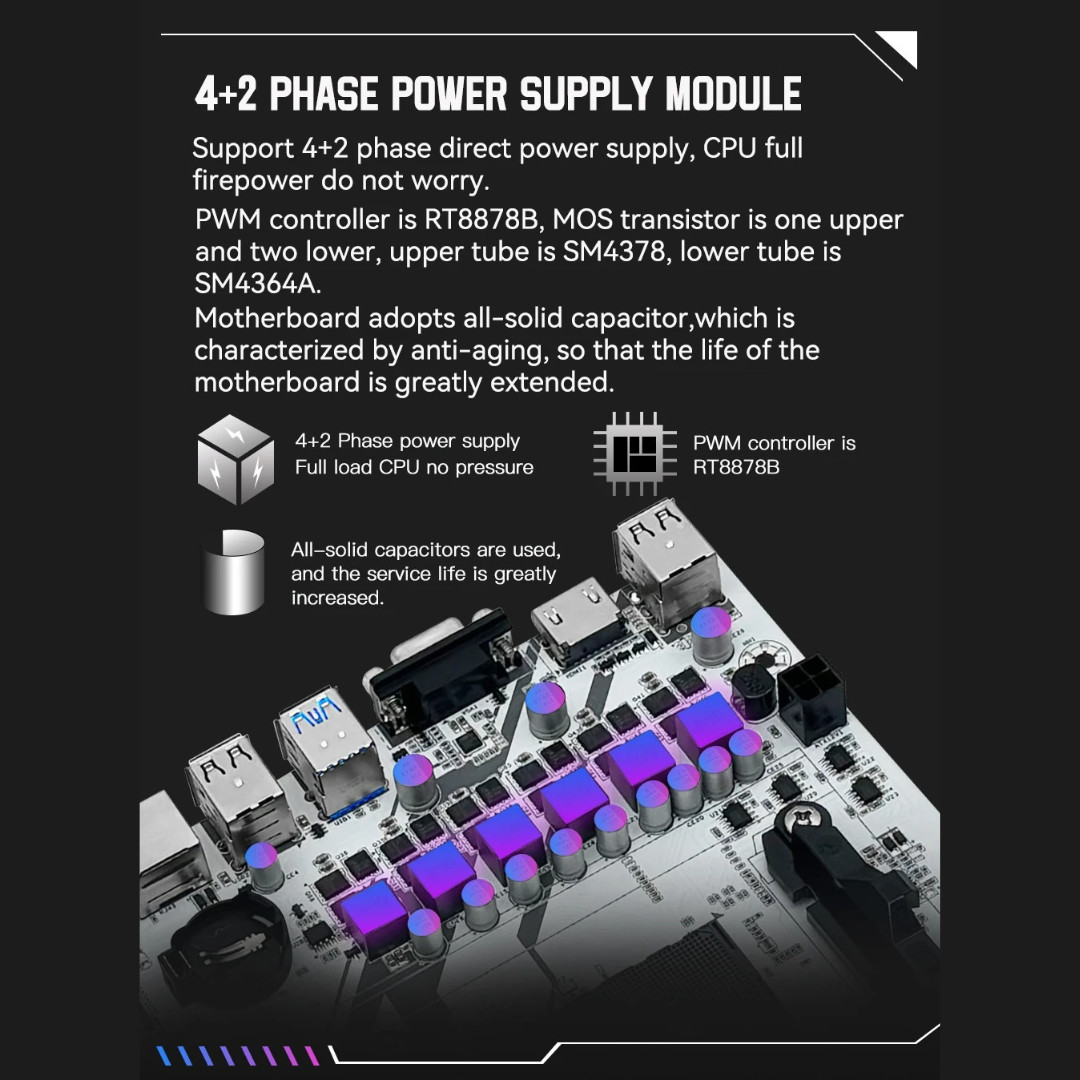 B450 Motherboard AMD Processor Dual-Channel DDR4 Memory AM4 Mainboard M.2 NVME (
