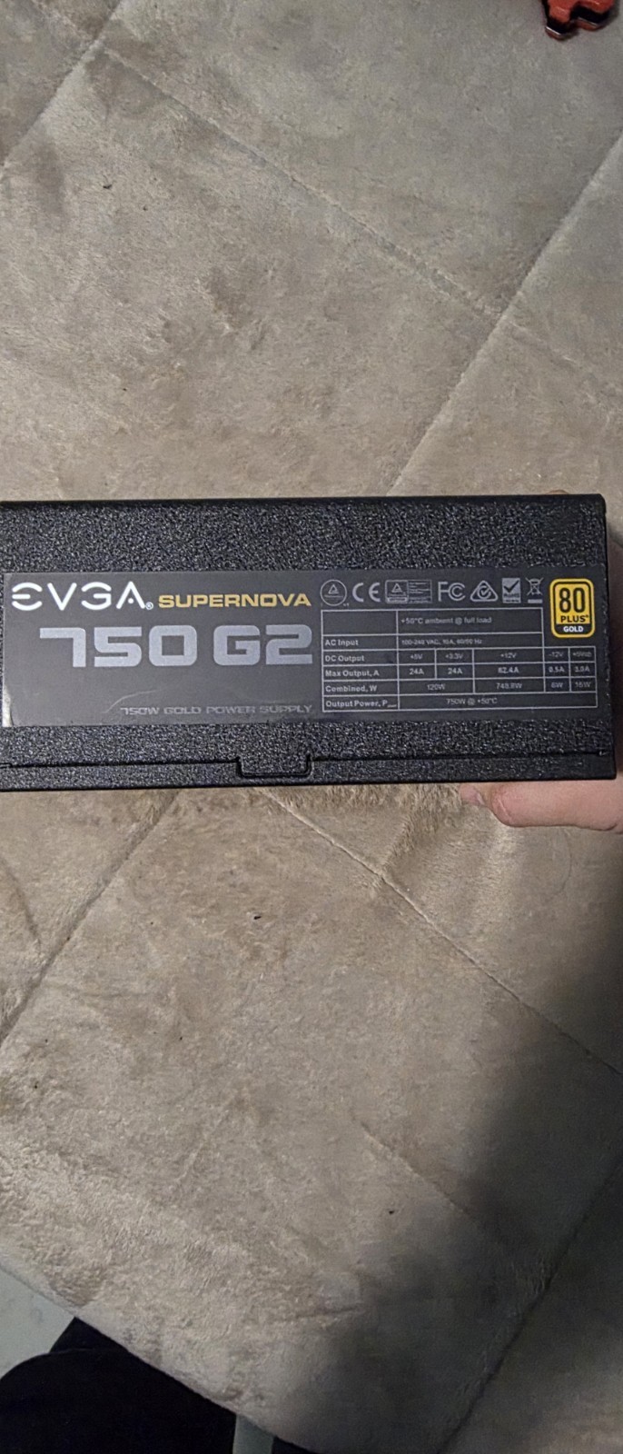 EVGA SuperNova G2 750W GOLD 24 Pin ATX Modular Power Supply PSU 220-G2-0750