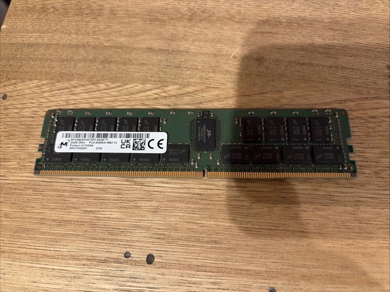 MTA36ASF4G72PZ-3G2E7TI MICRON 32GB (1X32GB) 2RX4 PC4-3200AA SERVER MEMORY