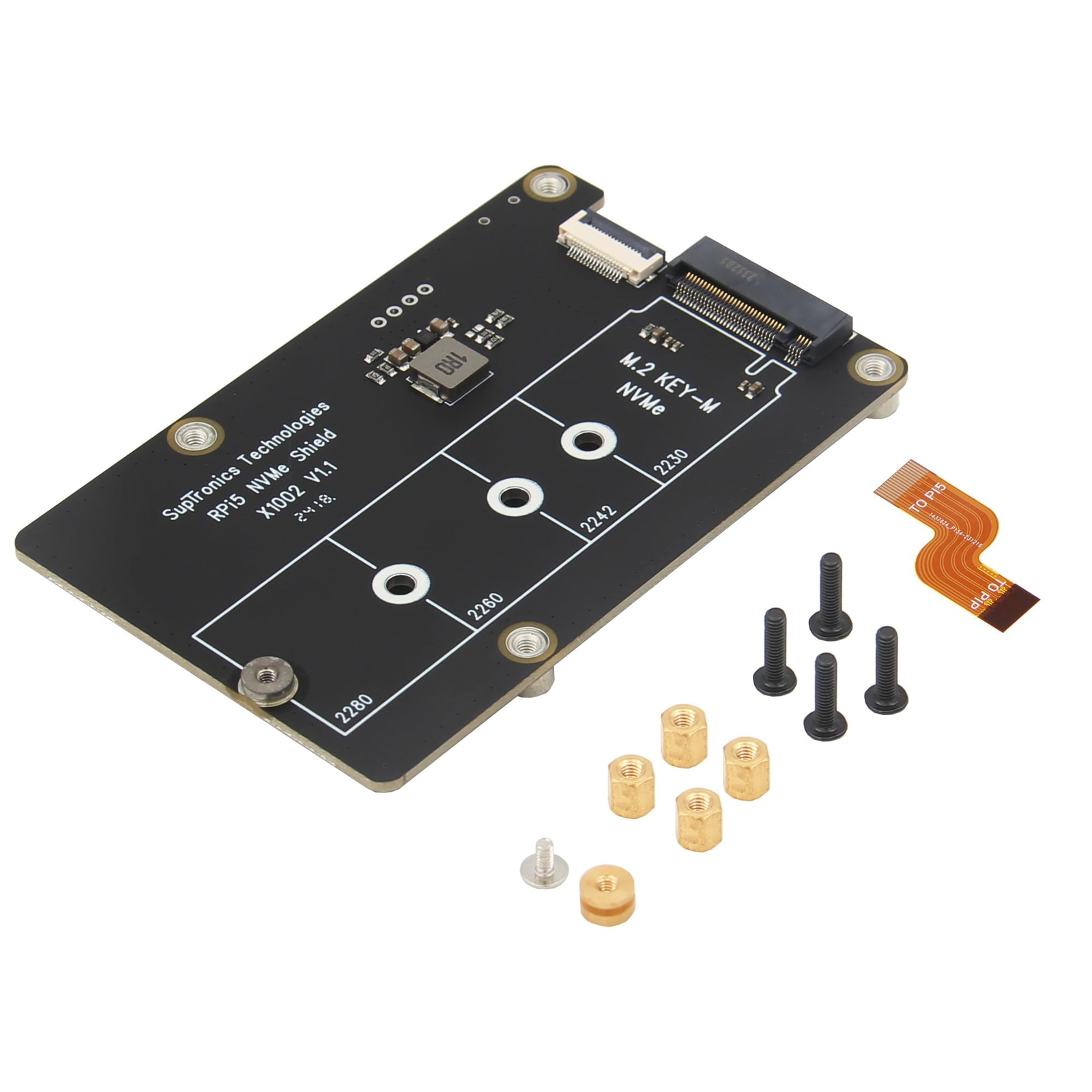 X1002 PCIe to M.2 HAT NVMe SSD PIP PCIe Peripheral Bottom Board for Raspberry…