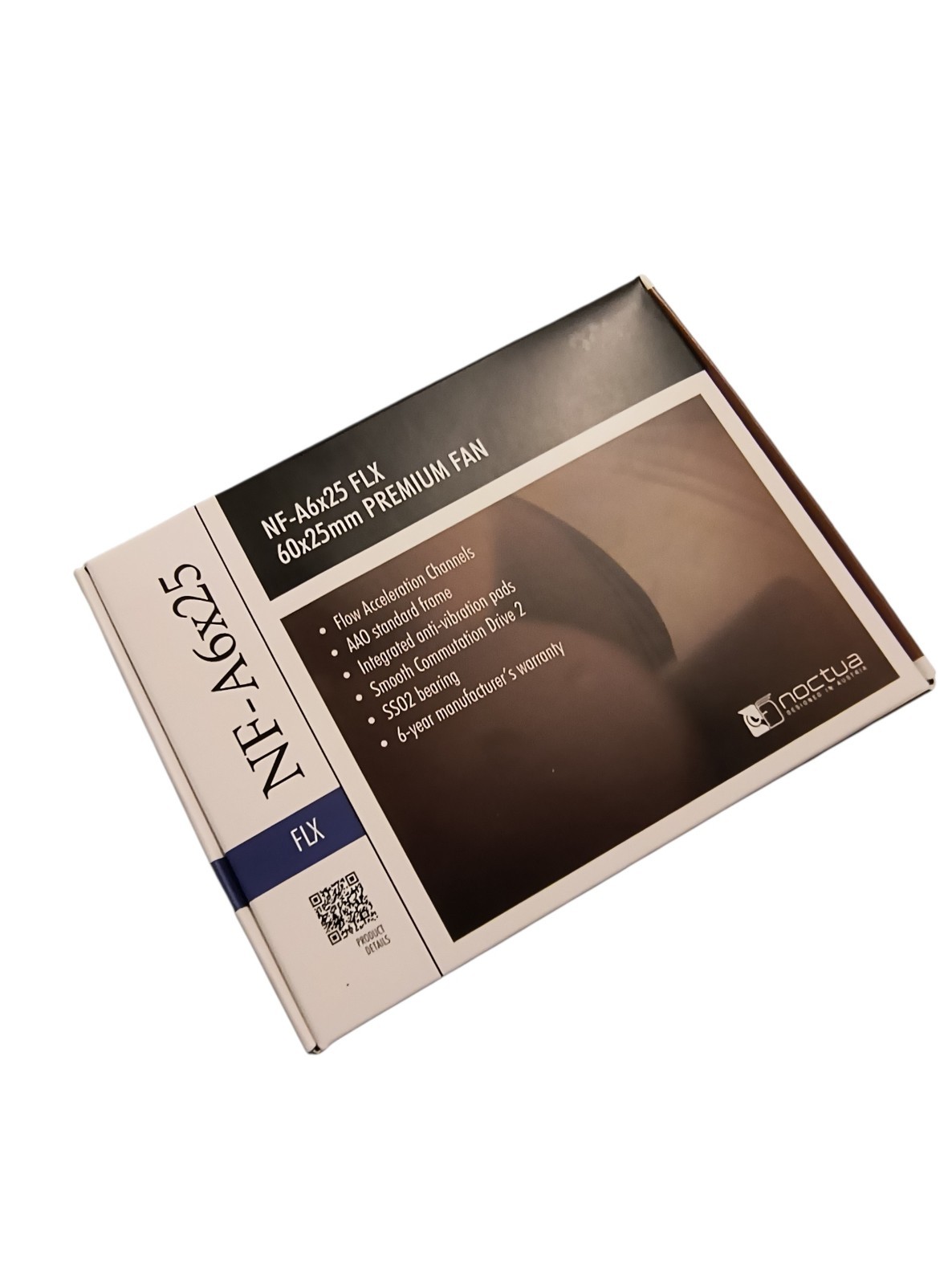 Noctua NF-A6x25 FLX, Premium Quiet Fan, 3-Pin (60mm, Brown) 60x60x25mm