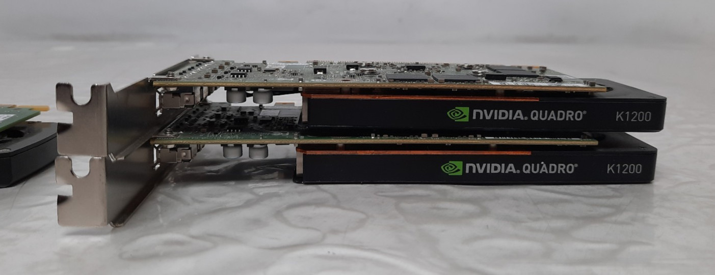 Lot of 3 NVIDIA NVS 510 and Quadro K1200 Graphics Cards High Profile
