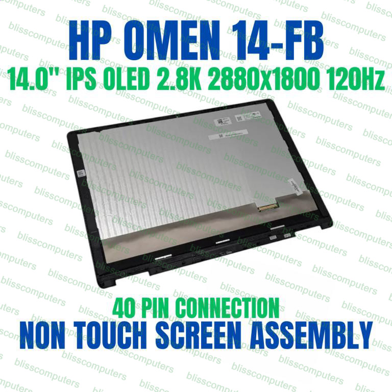 14″ HP OMEN Transcend 14-FB1003NE 2.8K 120Hz OLED Screen Assembly Non Touch